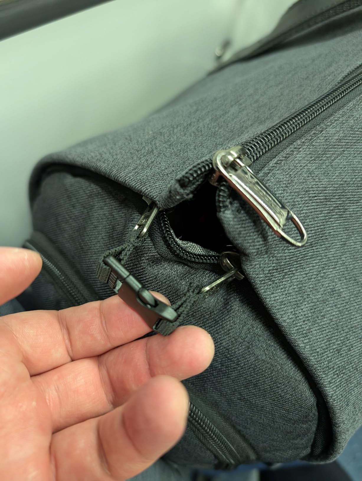 Modoker Convertible Garment Bag with Shoulder Strap, Carry on Garment Duffel Bag for Men Women - 2 in 1 Hanging Suitcase Suit Travel Bags, Black customer photo 1