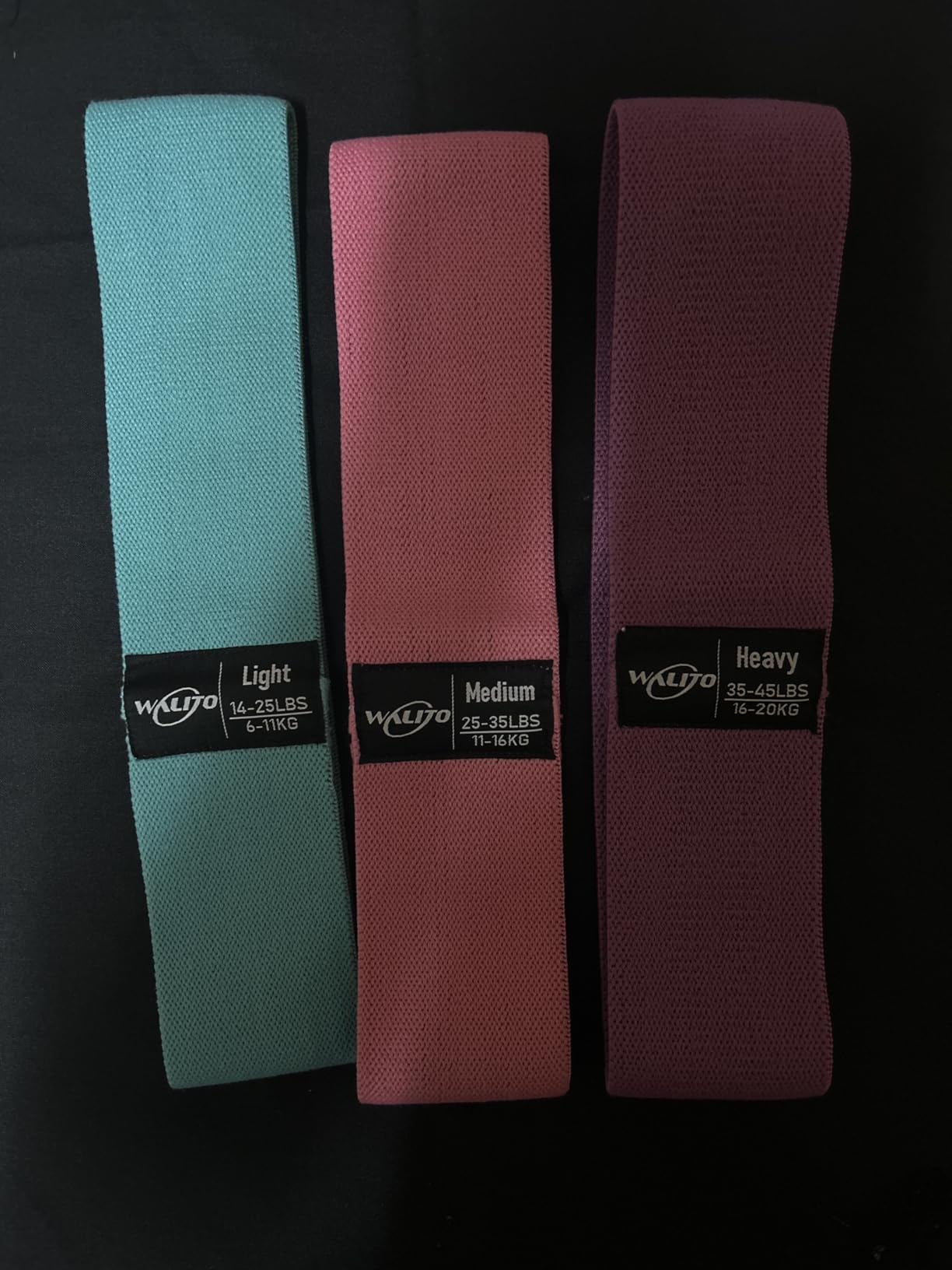 WALITO Resistance Bands for Working Out, Fabric Exercise Bands for Legs and Butt, Workout Bands for Women and Men, Booty Band for Yoga Starter Set, Pilates, Rehab, Fitness and Home Workout customer photo 1