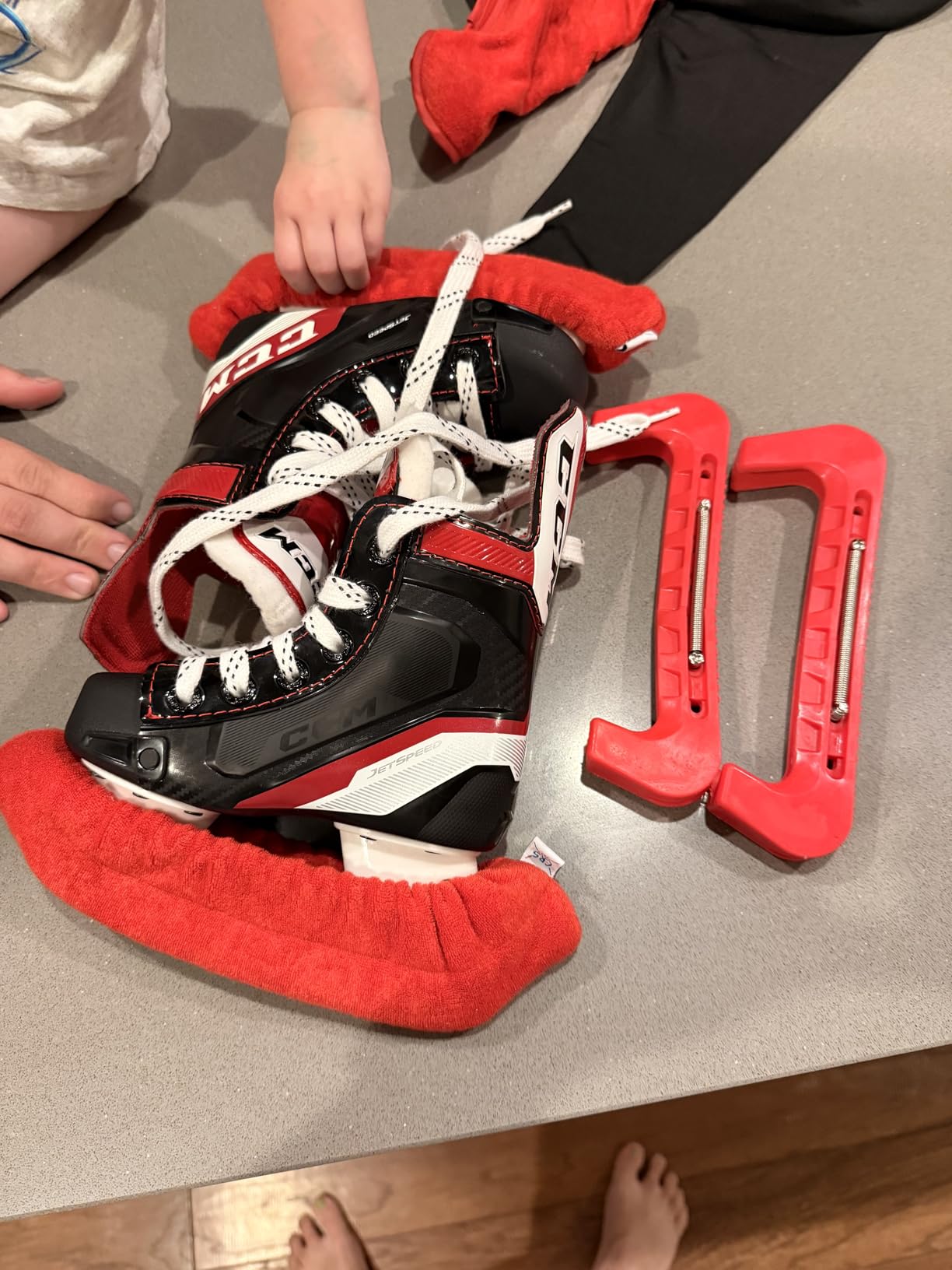 CRS Cross Skate Guards, Soakers and Towel Gift Set - Ice Skating Guards and Soft Skate Blade Covers for Figure Skating or Hockey customer photo 1