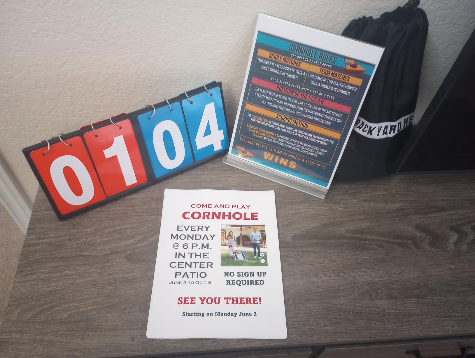 APORO Portable Table Top Scoreboard Flipper, Multi Sports Score Flip Scoreboard customer photo 1