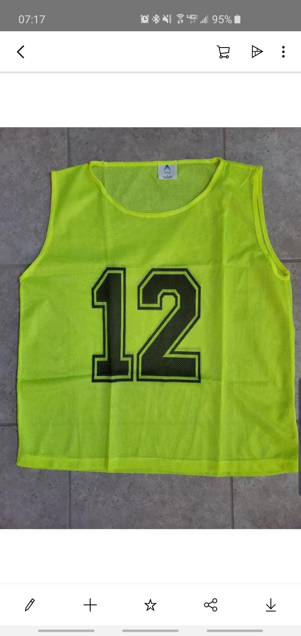 12 pcs Duramesh Pinnies/Scrimmage Vest - Kids Youth and Adult Pinnies, Numbered Penny Jerseys for Soccer customer photo 2