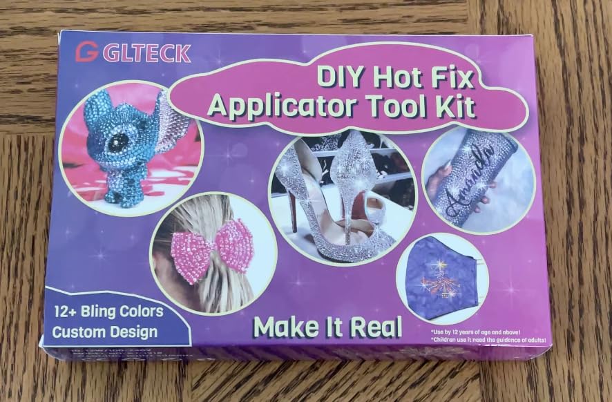 GLTECK Hotfix Applicator, Bedazzler Kit with 5784 PCS Rhinestones for Crafts, DIY Hot Fix Rhinestone Applicator Wand Setter Tool with 7 Tips, 6 Pattern Templates, Gloves, Tweezers & Cleaning Brush customer photo 1