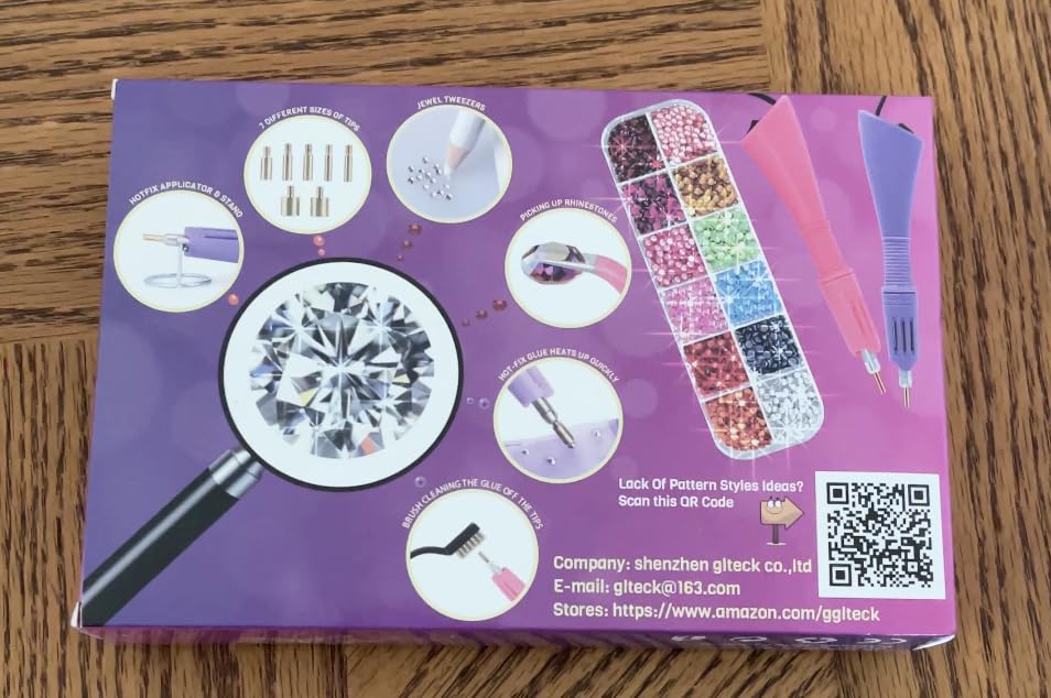 GLTECK Hotfix Applicator, Bedazzler Kit with 5784 PCS Rhinestones for Crafts, DIY Hot Fix Rhinestone Applicator Wand Setter Tool with 7 Tips, 6 Pattern Templates, Gloves, Tweezers & Cleaning Brush customer photo 2