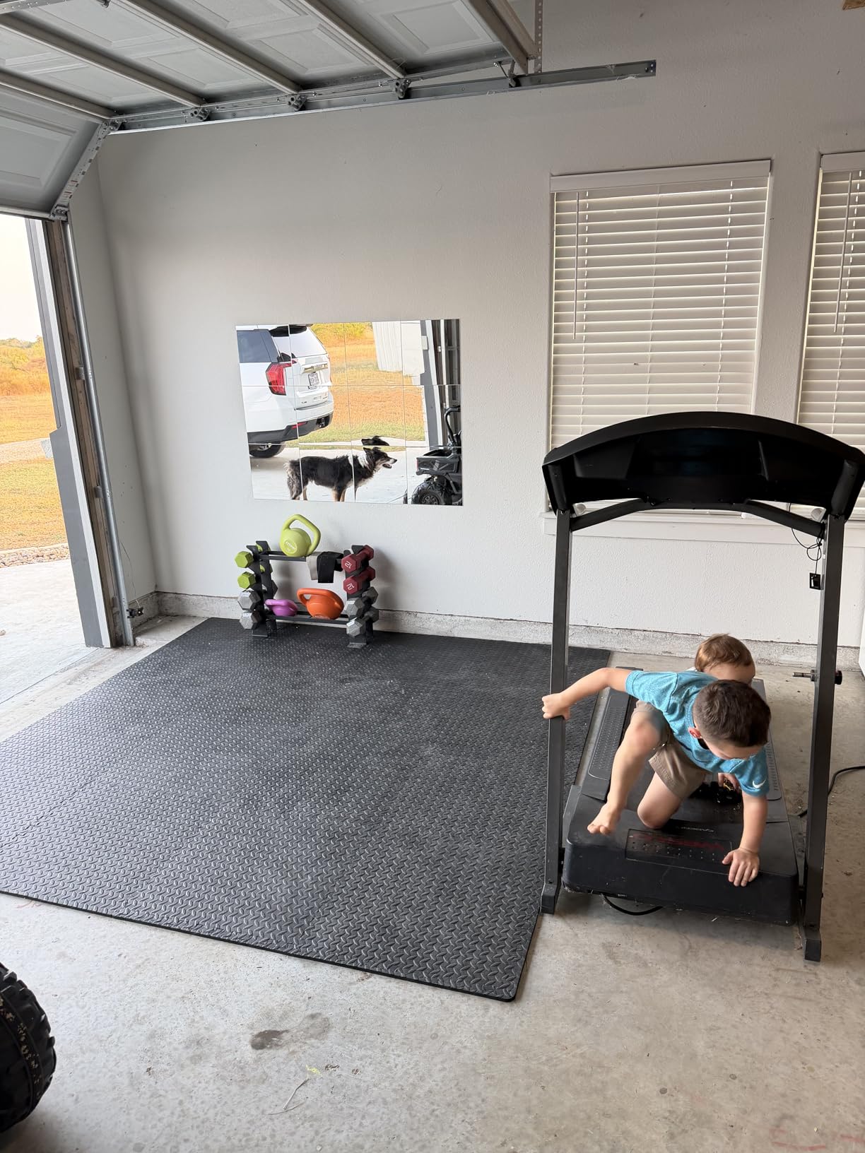 Murrey Home Wall Mirror for Home Gym Mirror, Full Length Mirrors Wall Mounted, Frameless Full Body Mirror Tiles for Wall, Door, Garage, 12