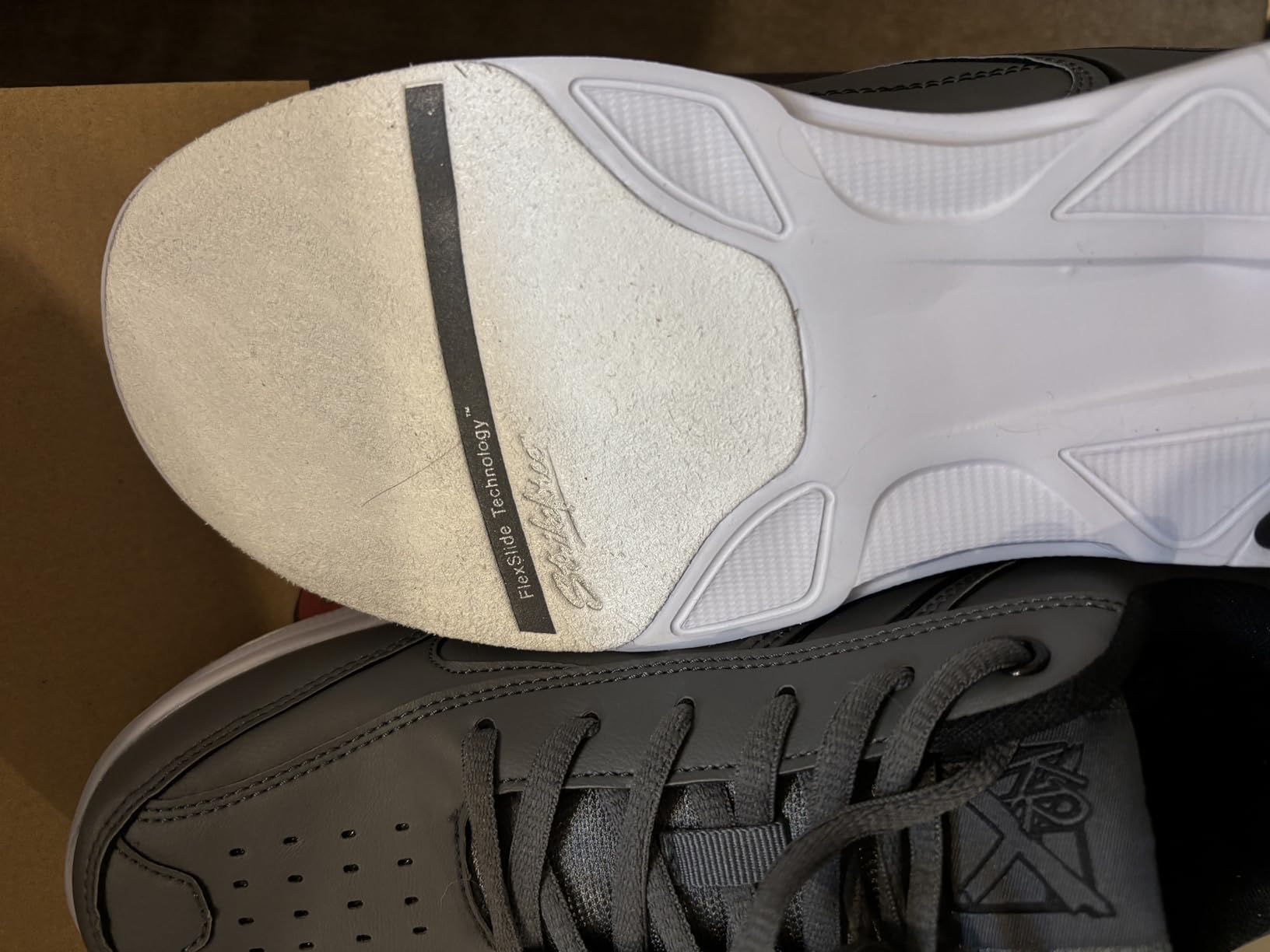 KR Strikeforce Flyer Lite Slate Men's Athletic Bowling Shoe Comes with #8 Slide Pad on Both Shoes for Right and Left Handed Bowlers - Available in Medium and Wide customer photo 1