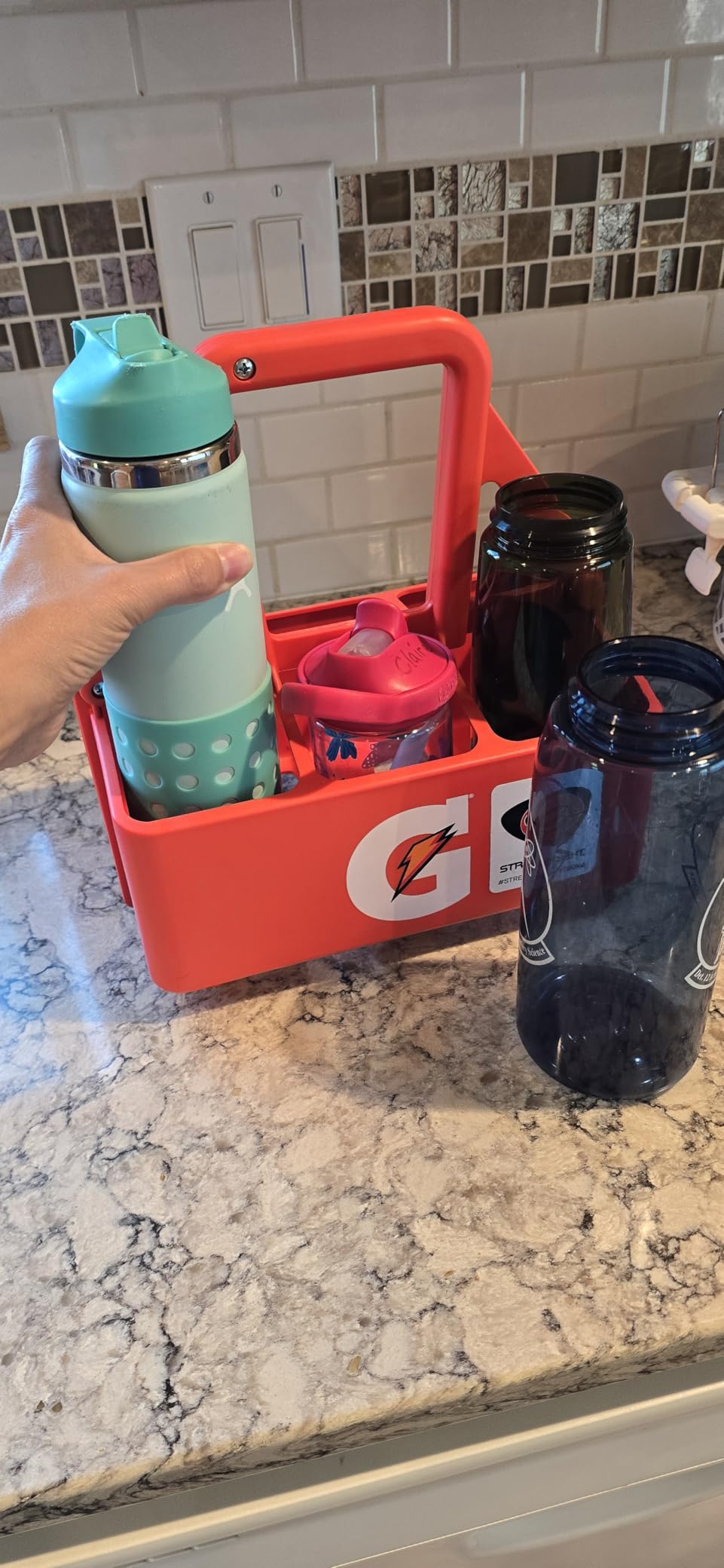 Gatorade Squeeze Bottle Holder (Holds 6 Bottles), Orange customer photo 2
