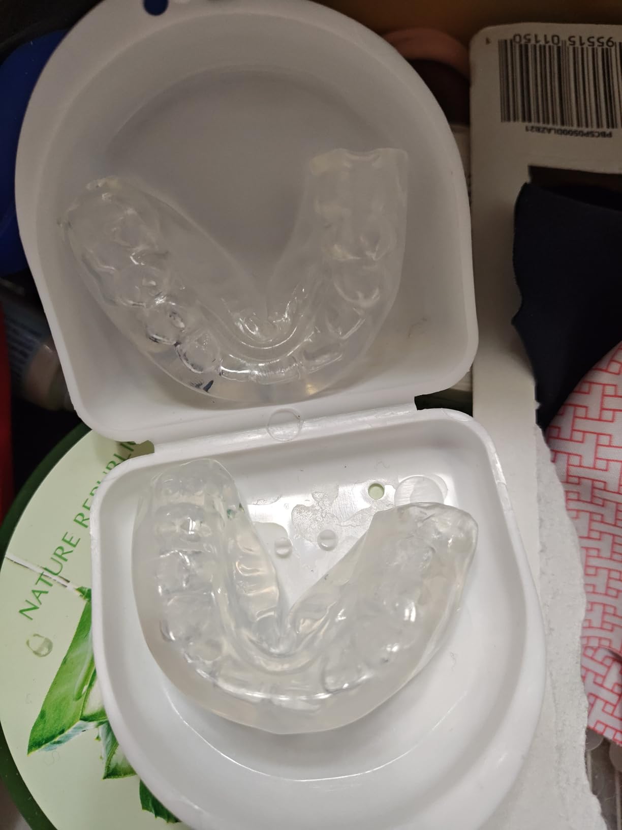 2 Pack Nxtrnd Classic Mouthguard, Custom Fit Sports Mouthpiece for Football, Boxing, MMA, Basketball, Hockey, Lacrosse, Youth & Adult (Transparent) customer photo 1