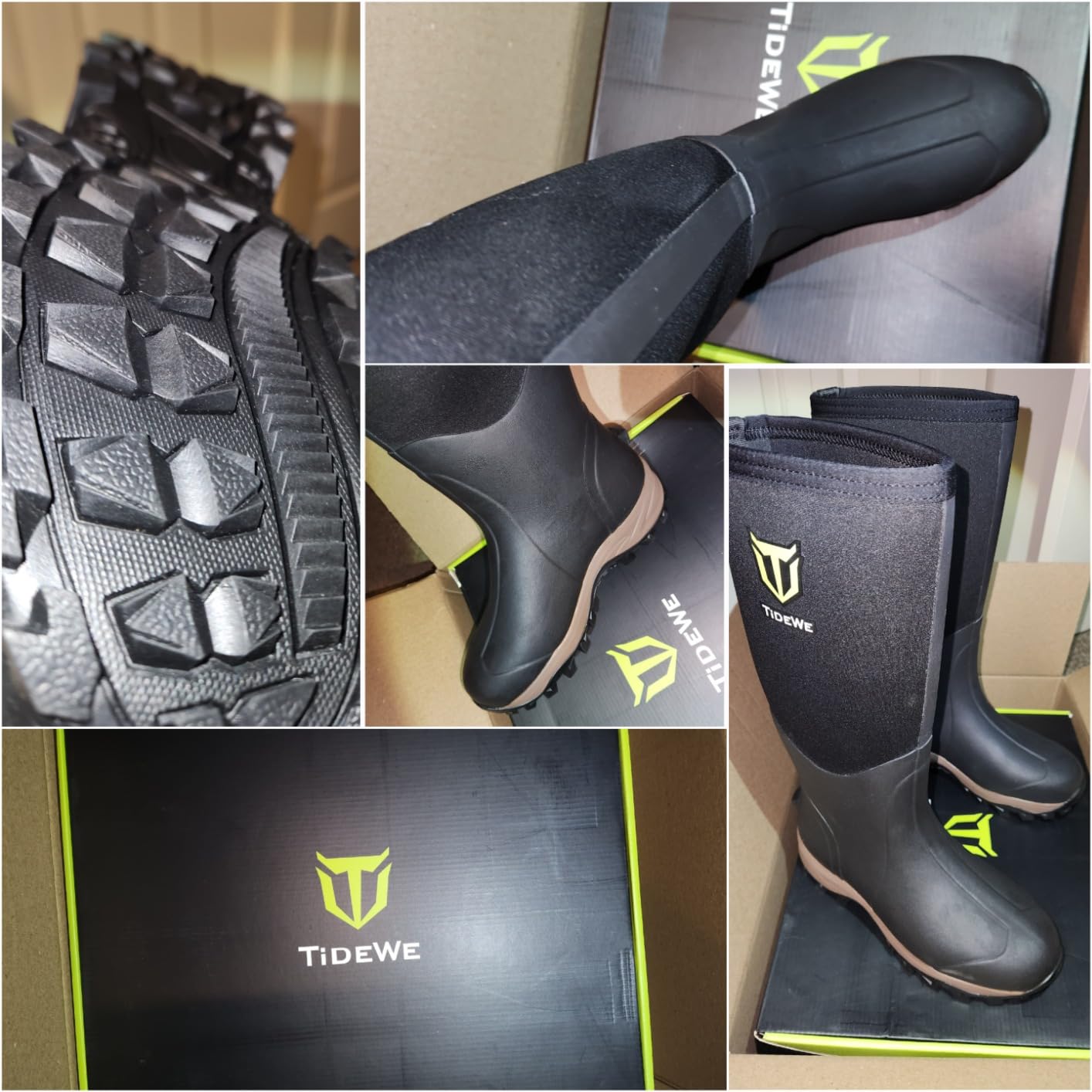 Rubber Neoprene Boots Men And Women, Waterproof Sturdy 6mm Neoprene Boot customer photo 1