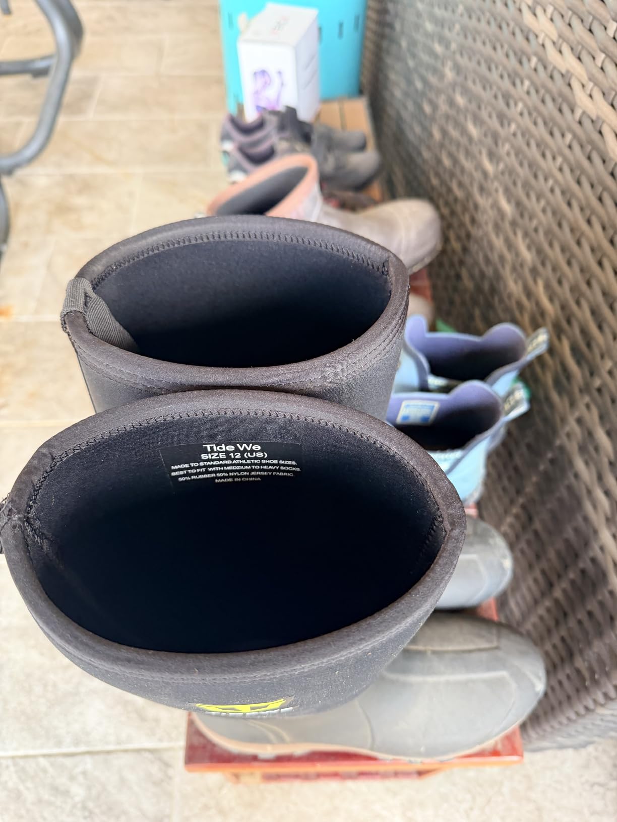 Rubber Neoprene Boots Men And Women, Waterproof Sturdy 6mm Neoprene Boot customer photo 2