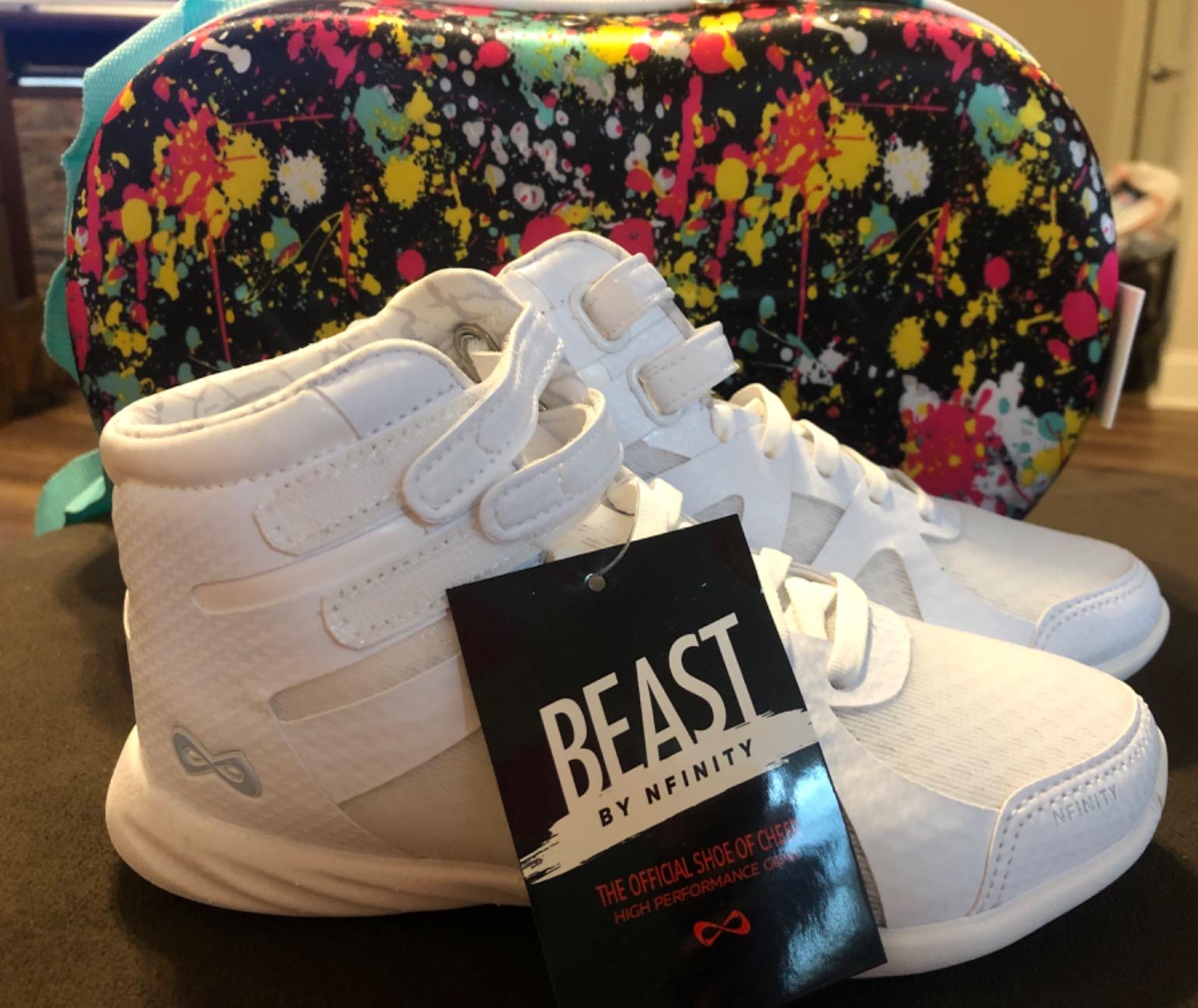 Nfinity Mid-Top Athletic Shoes for Women - Lightweight Indoor Gym & Tennis Shoes for Cheer, Dance & Cross Training customer photo 2