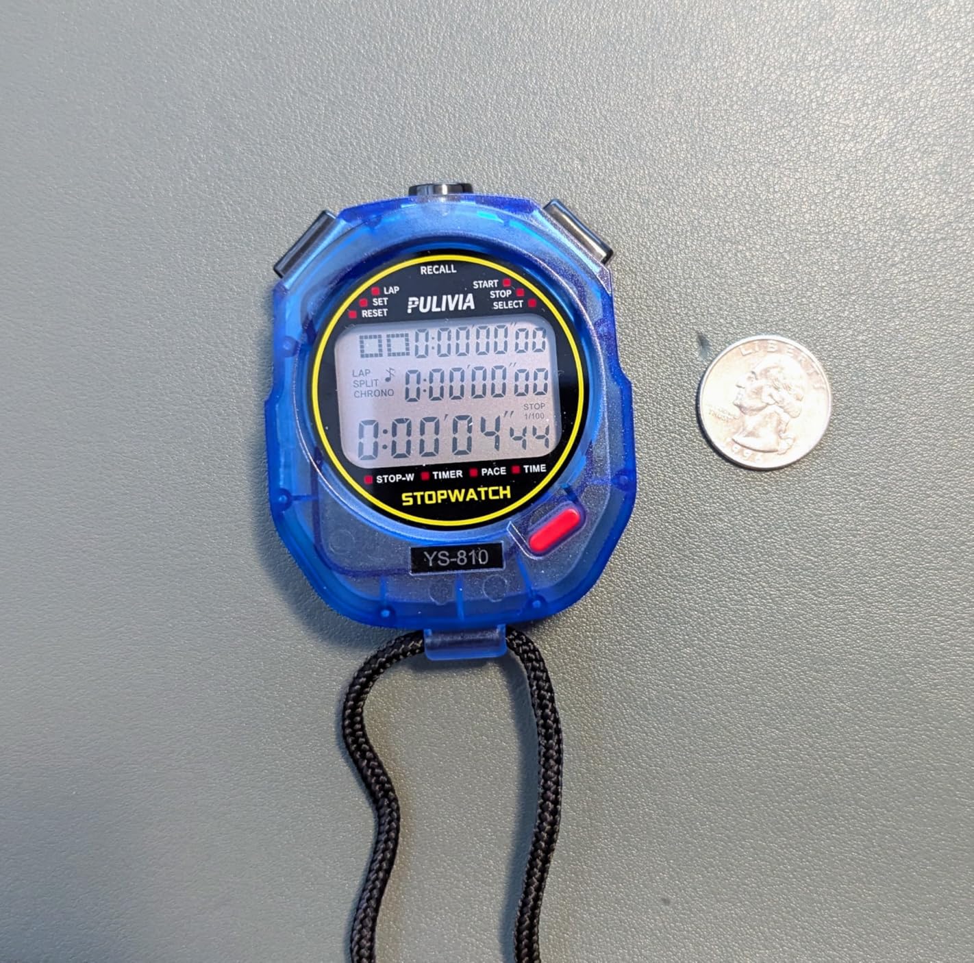 Stopwatch Timer 10 Splits/Laps Digital Stop Watch for Sports, Countdown Alarm Clock Date Memory Recall Large Display, Stopwatch for Coaches PE-Teacher Referee (Black, 100 Splits/laps) customer photo 2