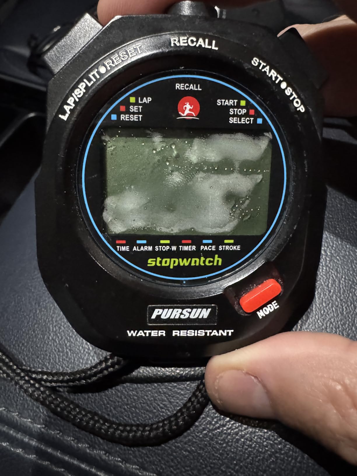 Professional Timer Stopwatch, Digital Sports Stopwatch with Countdown Timer, 100 Lap Memory, 0.01 Second Timing,Water Resistant,Multi Functional Stopwatch for Swimming Running Training etc customer photo 2