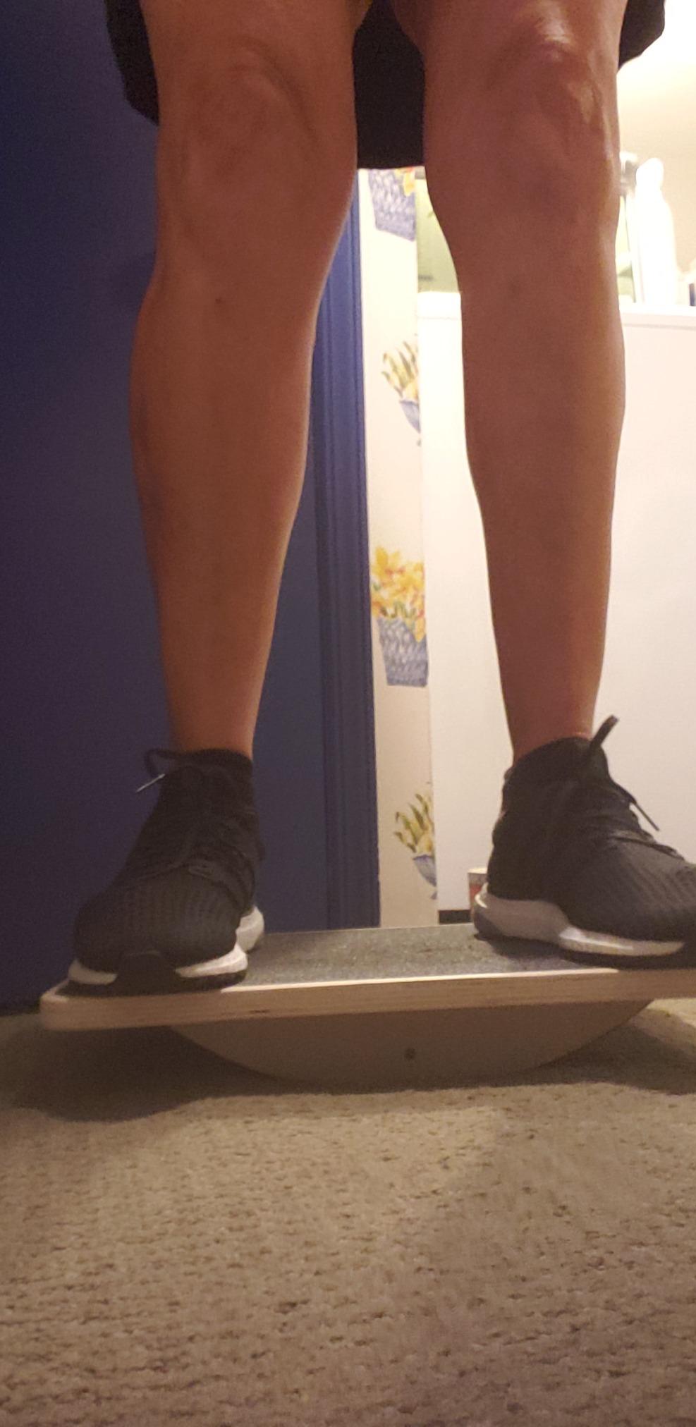 Yes4All 350LBS Professional Wooden Balance Board for Leg Workout, Anti-Slip Rocker Board customer photo 1