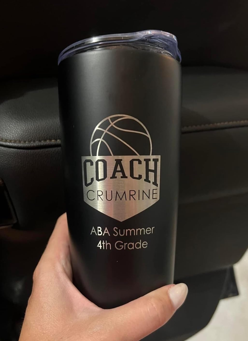 Lifetime Creations Personalized Hockey Coach Tumbler: Custom Hockey Coach Gift, Coaches Coffee Travel Mug from Team, Insulated Engraved Stainless Steel 20 Ounce Cup (Matte Black) customer photo 2
