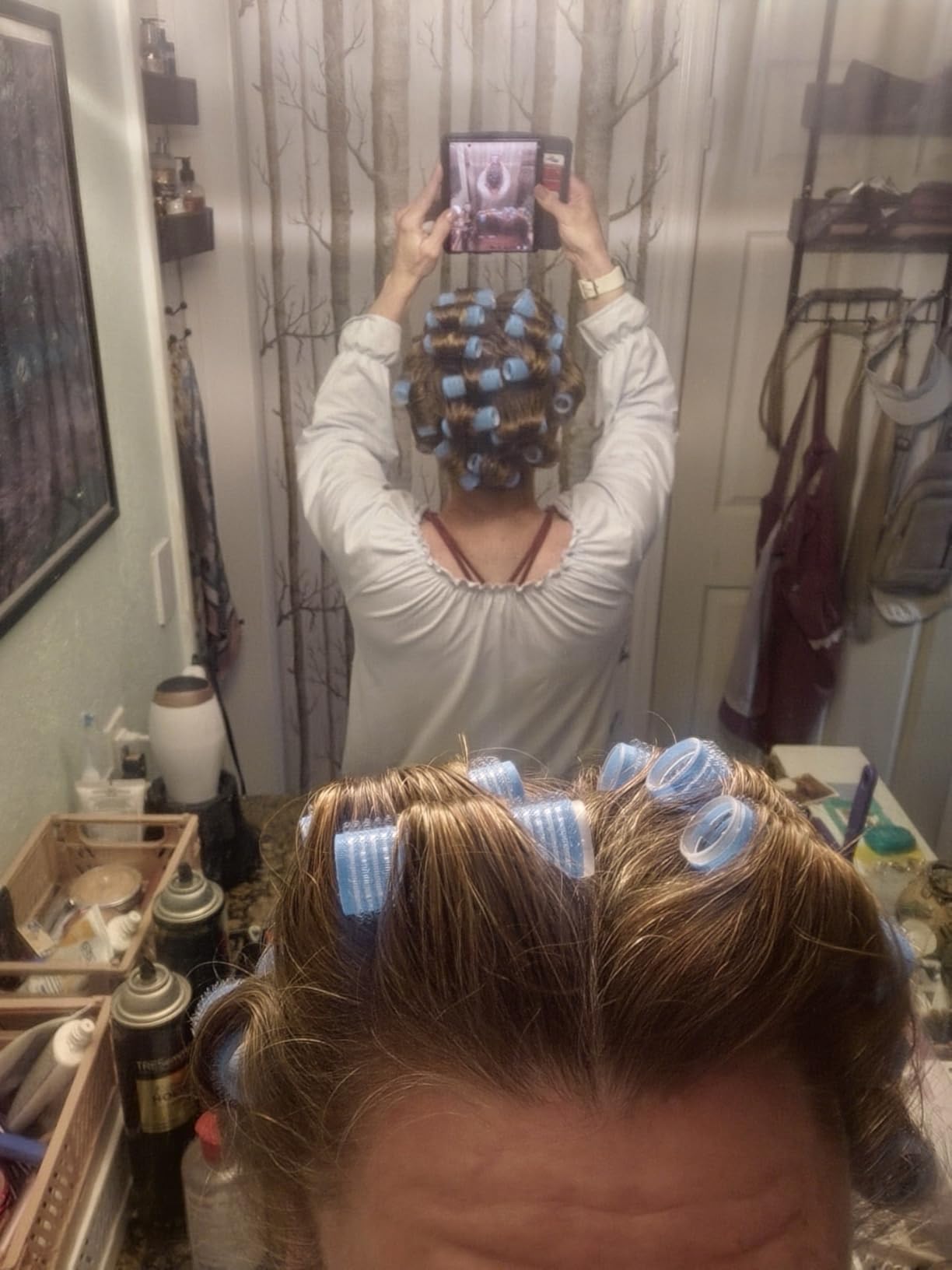 Anezus Self-Grip Rollers Set - 60 Pcs Multicolored Curlers and Clips for Hairstyling customer photo 2