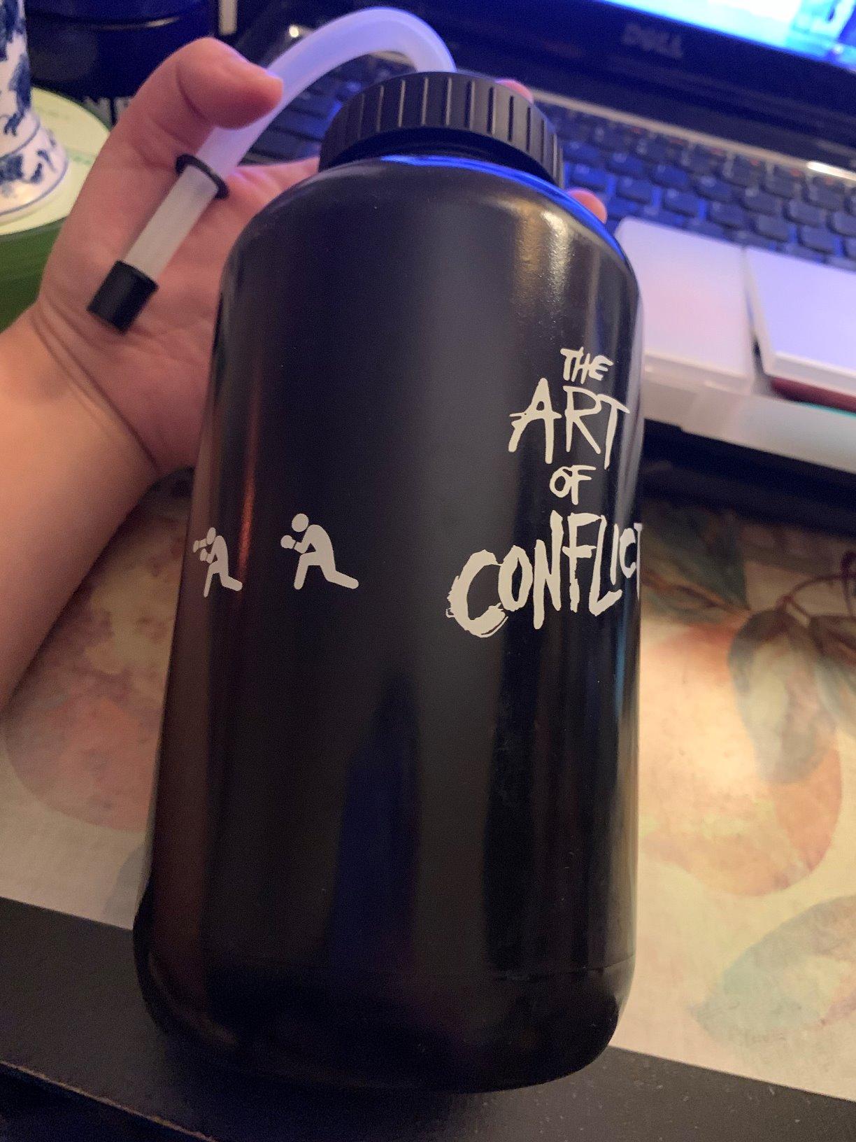 SHOKE Hockey Water Bottle with Long Straw 1 Liter Water Bottles BPA Free Boxing Lacrosse Water Bottle Squeezable for Sports Goalie Boxing Football Golf Gym Baseball Cycling Fitness Yoga 32 Oz-White customer photo 2