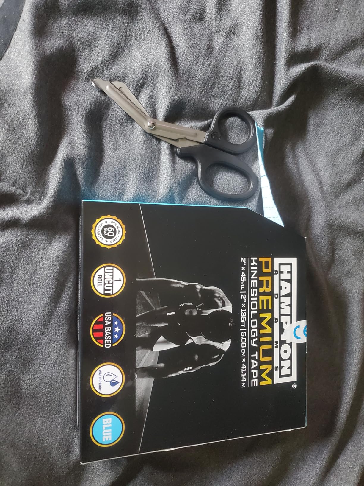Hampton Adams | As Seen on Shark Tank | Elastic Kinesiology Tape (Bulk Roll) | 135ft Uncut | Supports & Protects Muscle Wrist Knee Shoulder Back Plantar Fasciitis | Waterproof Hypoallergenic customer photo 1