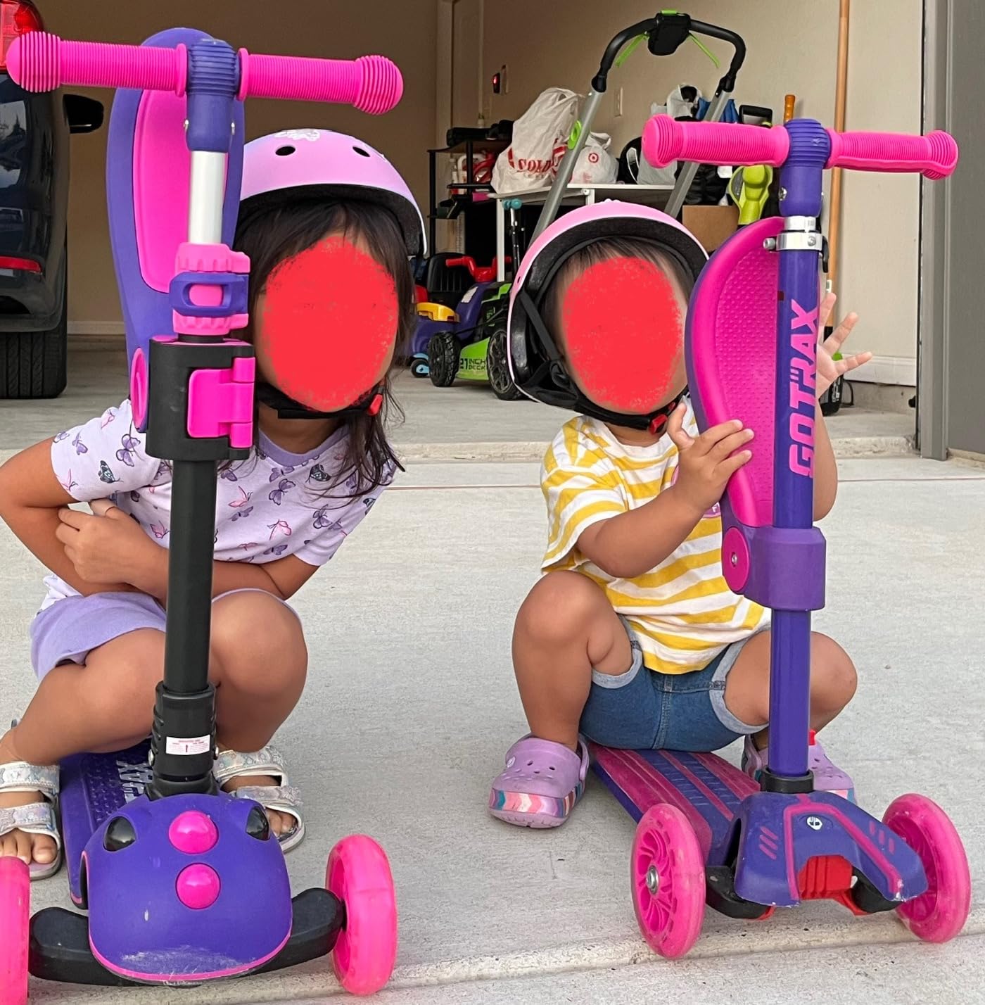 DaCool Kids Bike Helmet Set Skateboard Knee Pads - Kids Helmet Elbow Pads Wrist Guards Adjustable for 3~10yrs Girl Boy Kids Protective Gear Set for Sport Cycling Bike Roller Skating Scooter customer photo 2