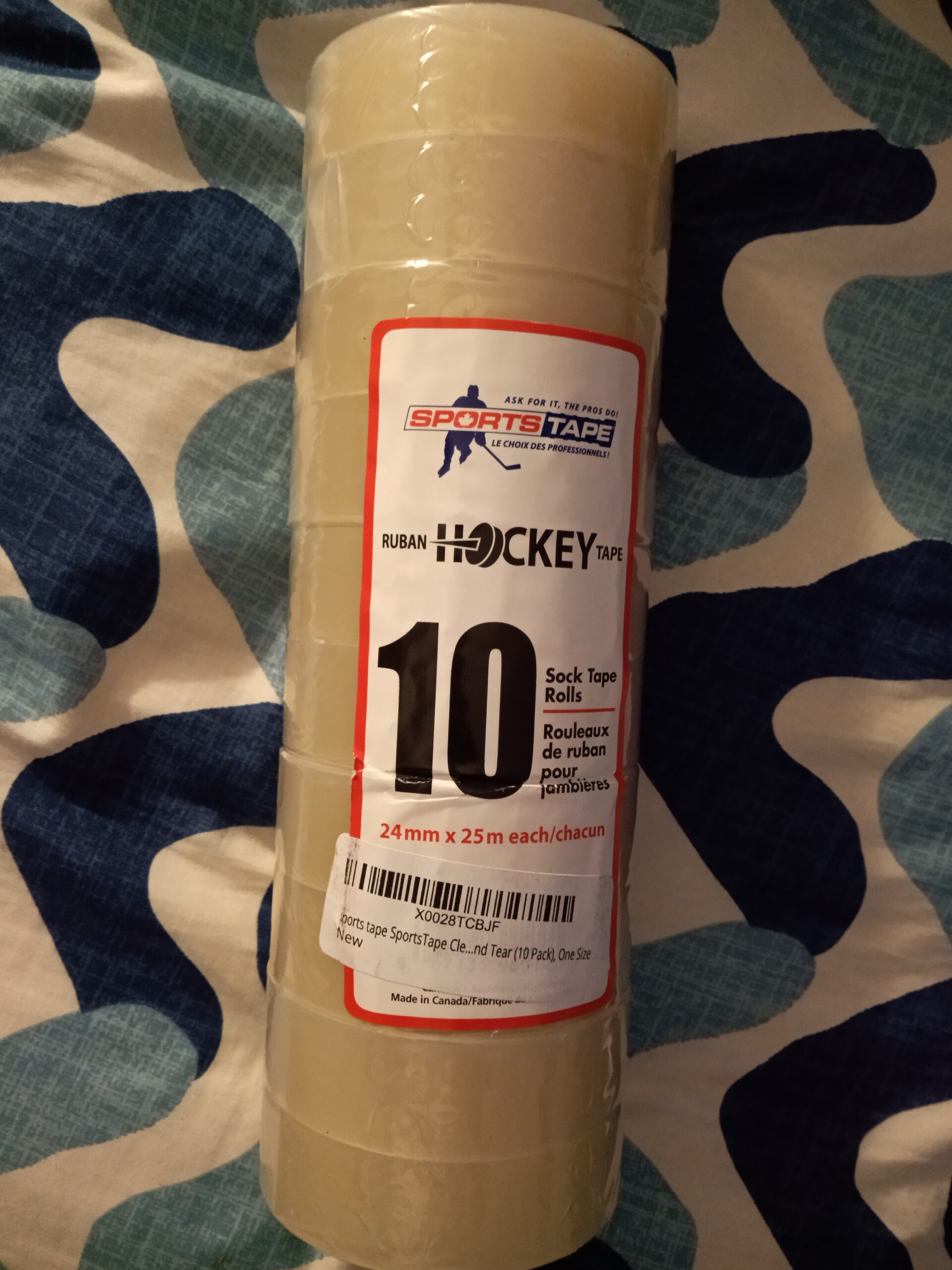 Sports Tape SportsTape Clear Hockey Tape - for Socks and Gear, Easy to Stretch and Tear (10 Pack), One Size customer photo 2