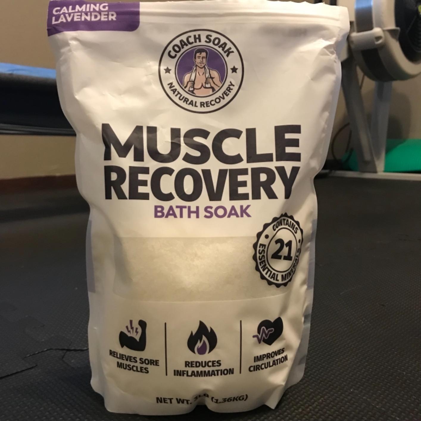 Coach Soak Recovery Bath Soak - Alternative to Epsom Salt Bath Soak - Fast-Absorbing Pure Magnesium Flakes & Dead Sea Salt with 21 Minerals, Bath Salts & Essential Oils - 3 lb, Calming Lavender customer photo 1