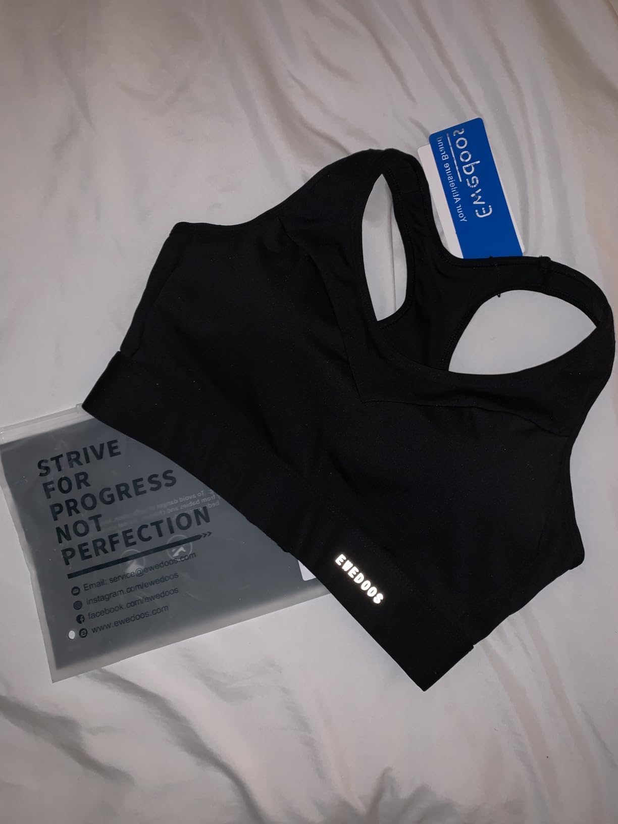 Ewedoos Sports Bras for Women High Support High Impact Sports Bras for Women Large Bust Push up Racerback Workout Running Bra customer photo 2