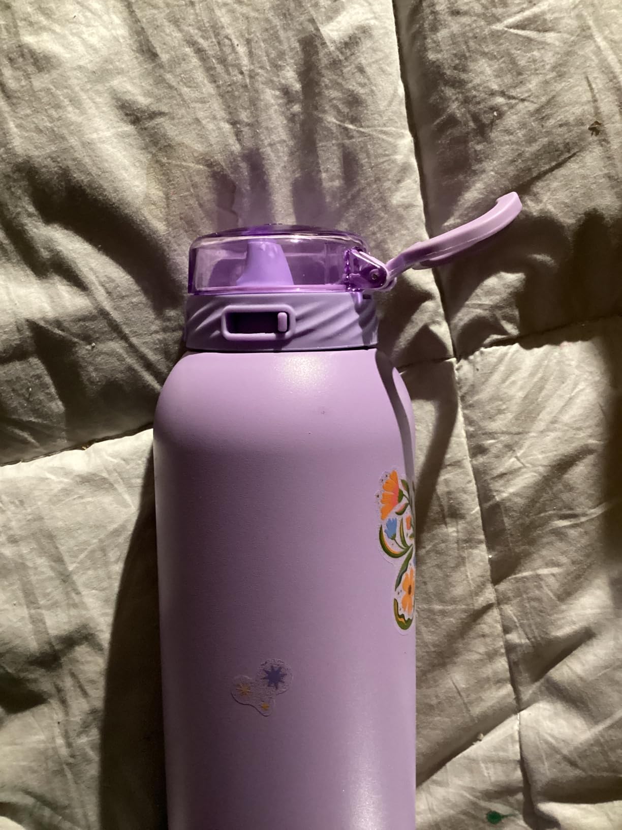 Ello Cooper 22oz Stainless Steel Water Bottle with Straw and Carry Handle, Double Walled and Vacuum Insulated Metal, Leak Proof Locking Lid with Soft Silicone Spout, Reusable, BPA Free, Antigua customer photo 2