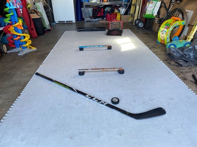 Skate Anytime - Synthetic Ice for Hockey - Skateable Artificial Ice Tiles - Backyard Ice Rink - Expandable customer photo 2