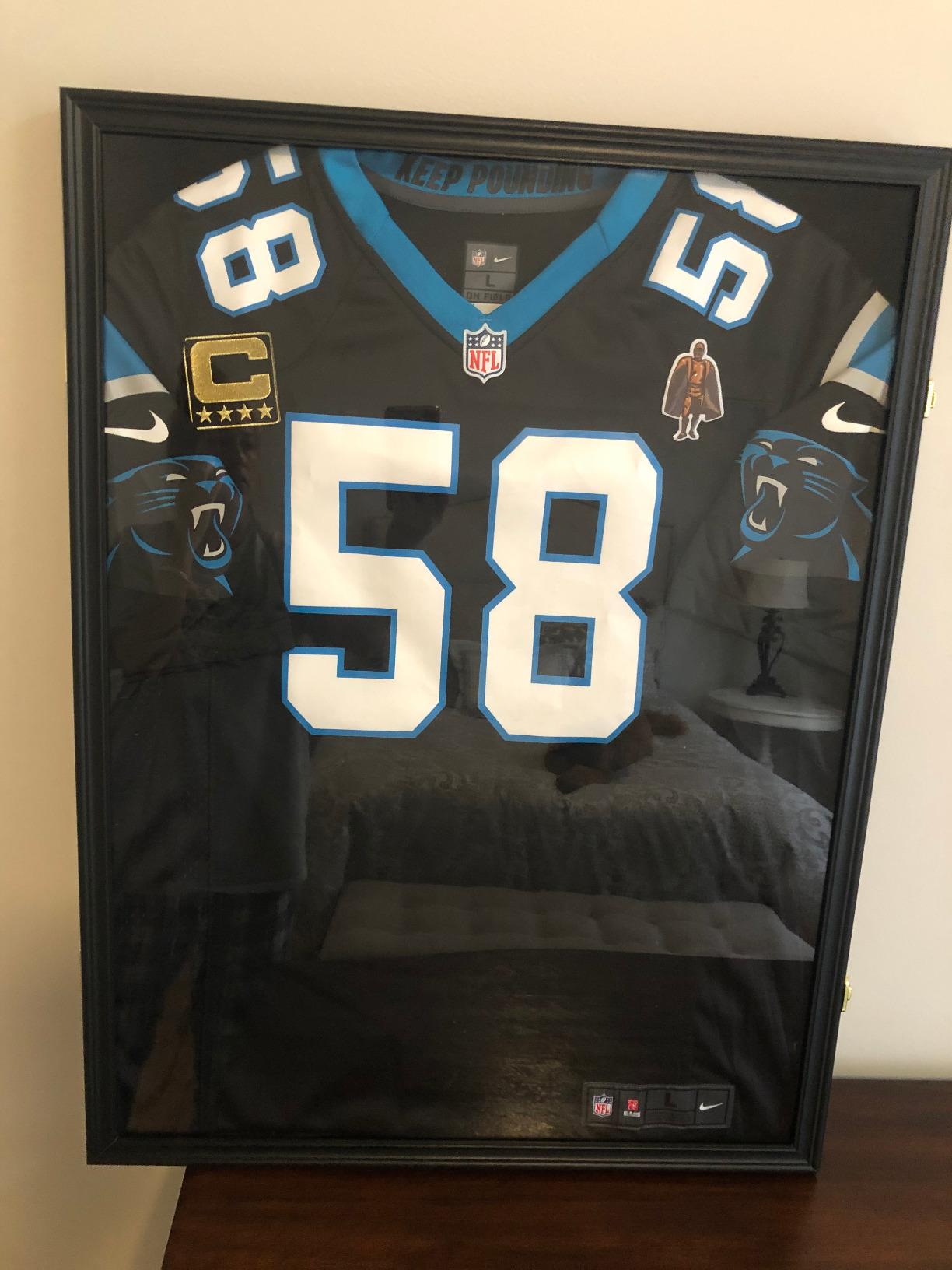 SNAIL Jersey Frame Display Case Large Lockable Frames Shadow Box with UV Protection Acrylic for Baseball Basketball Football Soccer Hockey Sport Shirt, Hanger and Wall Mount Option, Black Finish customer photo 2