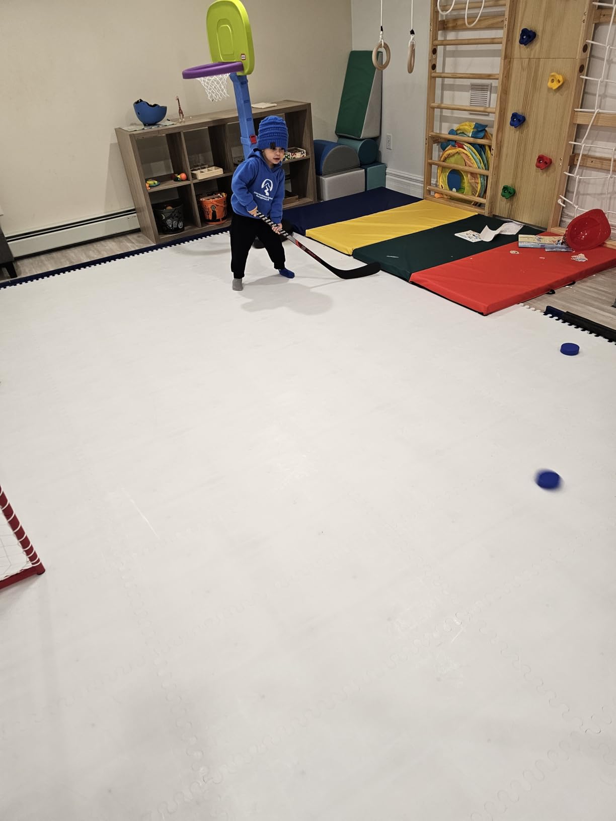 Skate Anytime - Synthetic Ice for Hockey - Skateable Artificial Ice Tiles - Backyard Ice Rink - Expandable customer photo 1