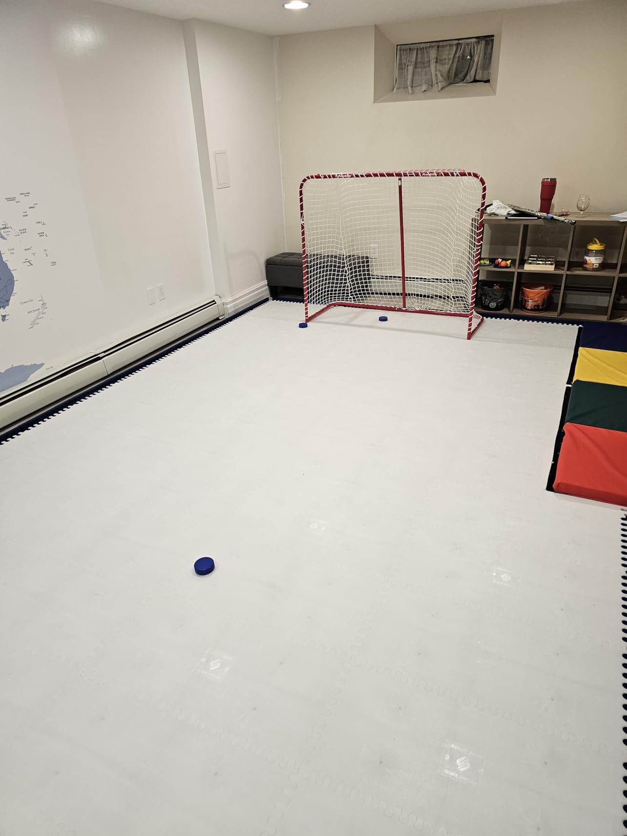 Skate Anytime - Synthetic Ice for Hockey - Skateable Artificial Ice Tiles - Backyard Ice Rink - Expandable (Larger Kit) customer photo 2