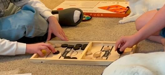 Fast Sling Puck Game - Fast Action Super Foosball Table Desktop Battle Slingshot Wooden Air Hockey Board Game - Guaranteed Fun for Family Game Night or Friends Party customer photo 3