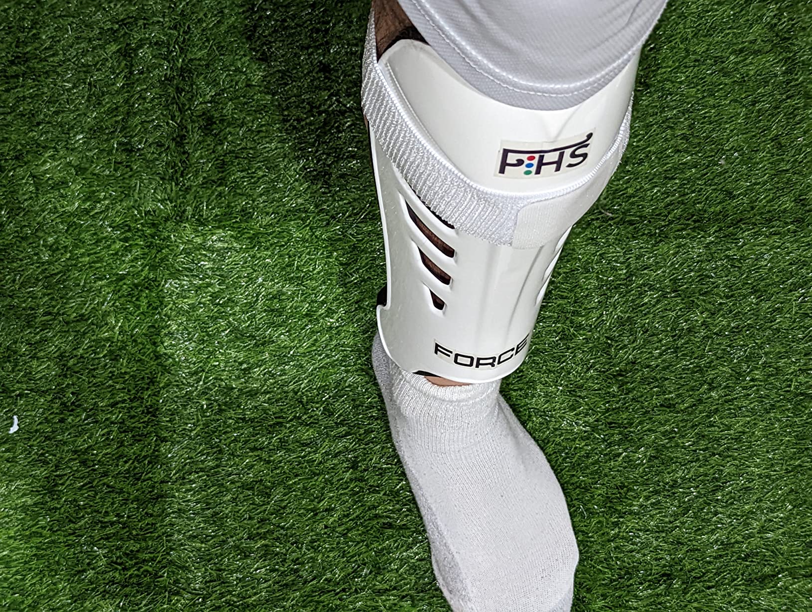 Field Hockey Shin Guards Force Symphony Colors White Blue Teal Blue Sizes Small Medium Large customer photo 1