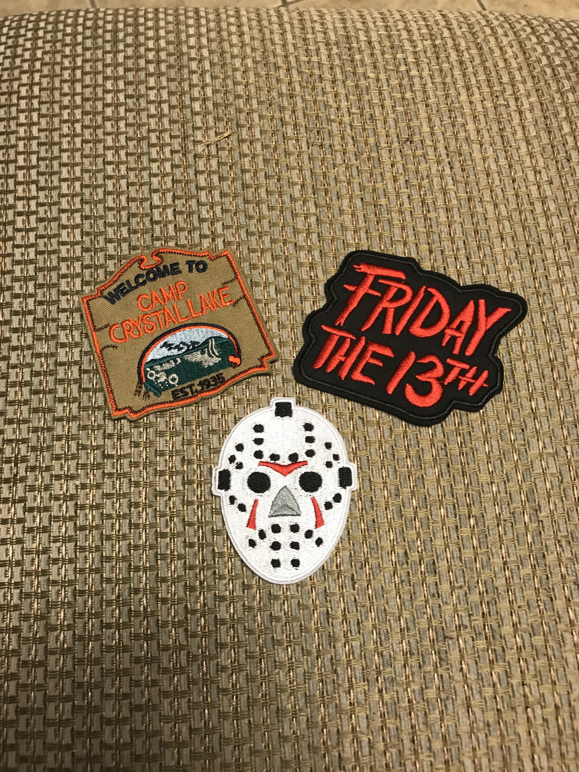 Cute-Patch Hockey Goalie Mask Friday The 13th Embroidered Iron on and sew on Patch Horror Movie Gifts customer photo 2