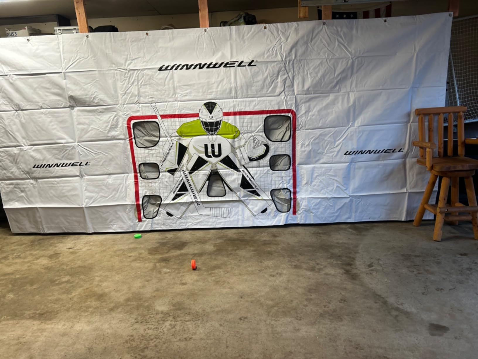 Winnwell Hockey Garage Shooting Tarp - Foldable Street Hockey Goalie Pads - Training Equipment for Shooting Target Games customer photo 1