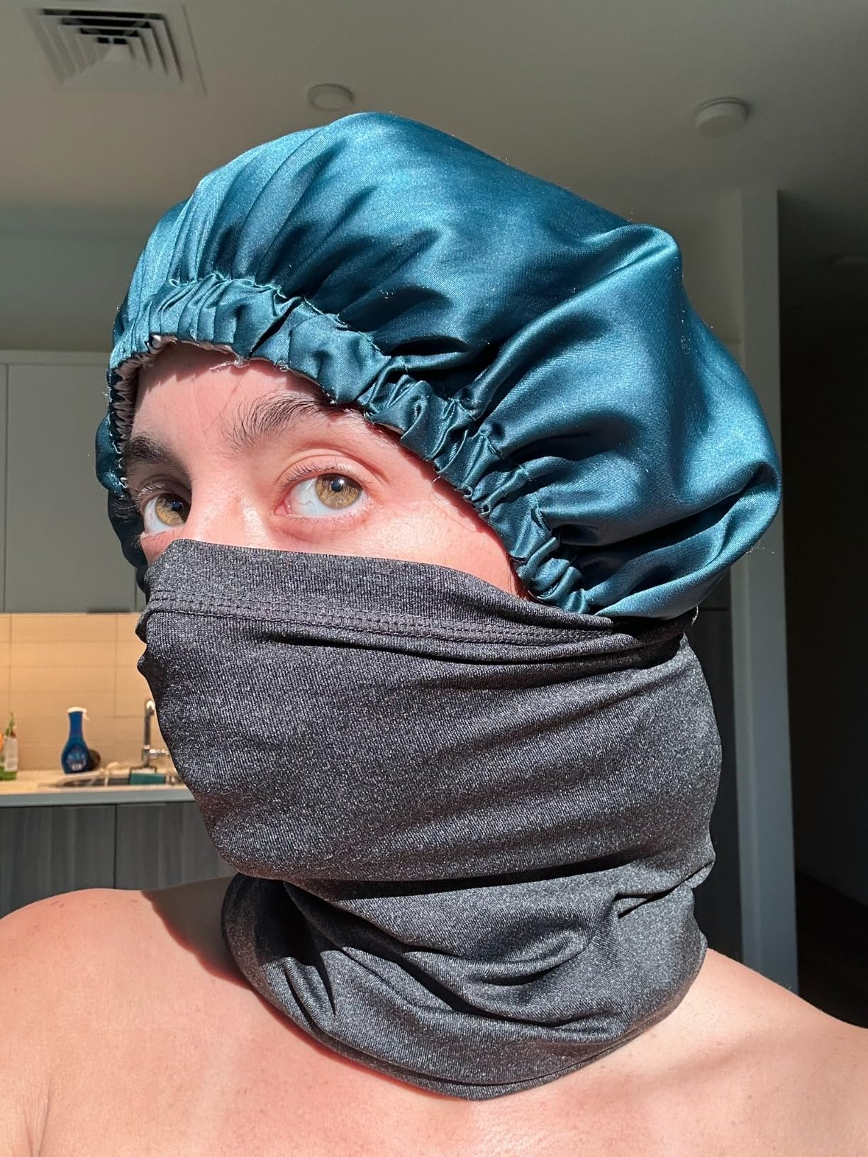 TICONN Neck Gaiter Face Cover Scarf, Neck Warmer Breathable Sun & Wind-proof for Skiing Fishing Hiking Cycling customer photo 2