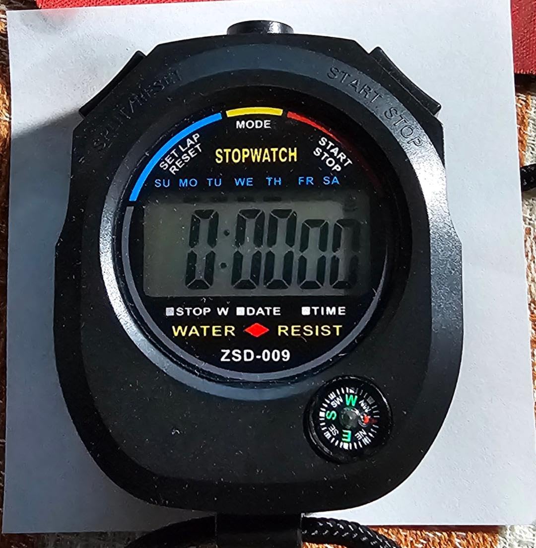 Pgzsy 2 Pack Multi-Function Electronic Digital Sport Stopwatch Timer, Large Display with Date Time and Alarm Function,Suitable for Sports Coaches Fitness Coaches and Referees,Pgzsy customer photo 1