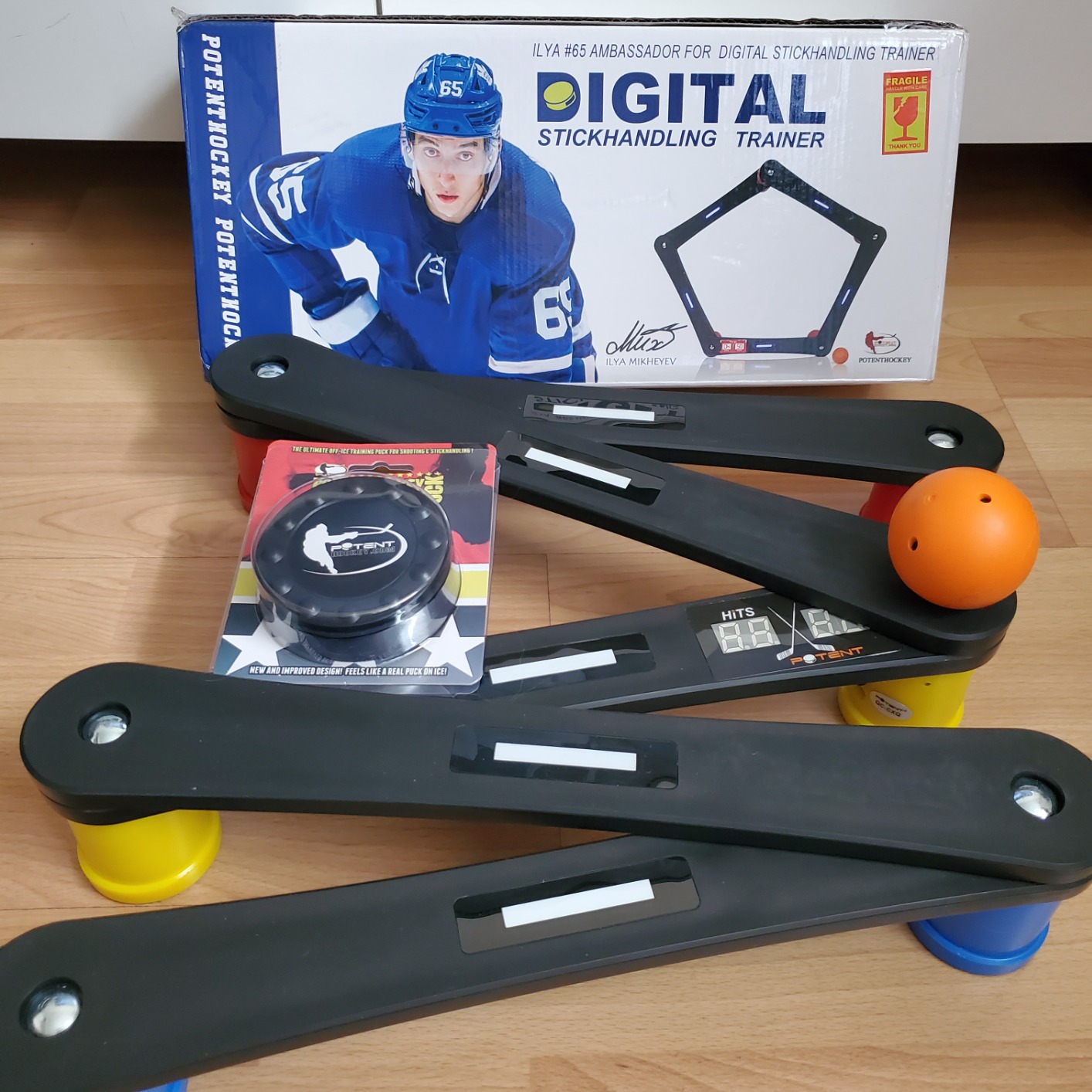 Potent Digital Stickhandling Trainer 2.0 with App-Enabled Training, Built-in Scoreboard & Countdown Timer customer photo 1