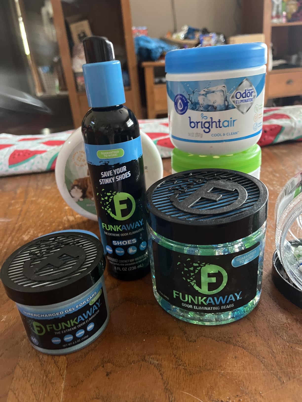 FunkAway Odor Eliminating Spray for Shoes, Skates, Work Boots & More, 8 oz., 4 Pack, Extreme Odor Eliminator, Perfect for Stinky Stuff You Can't Put in the Wash customer photo 2