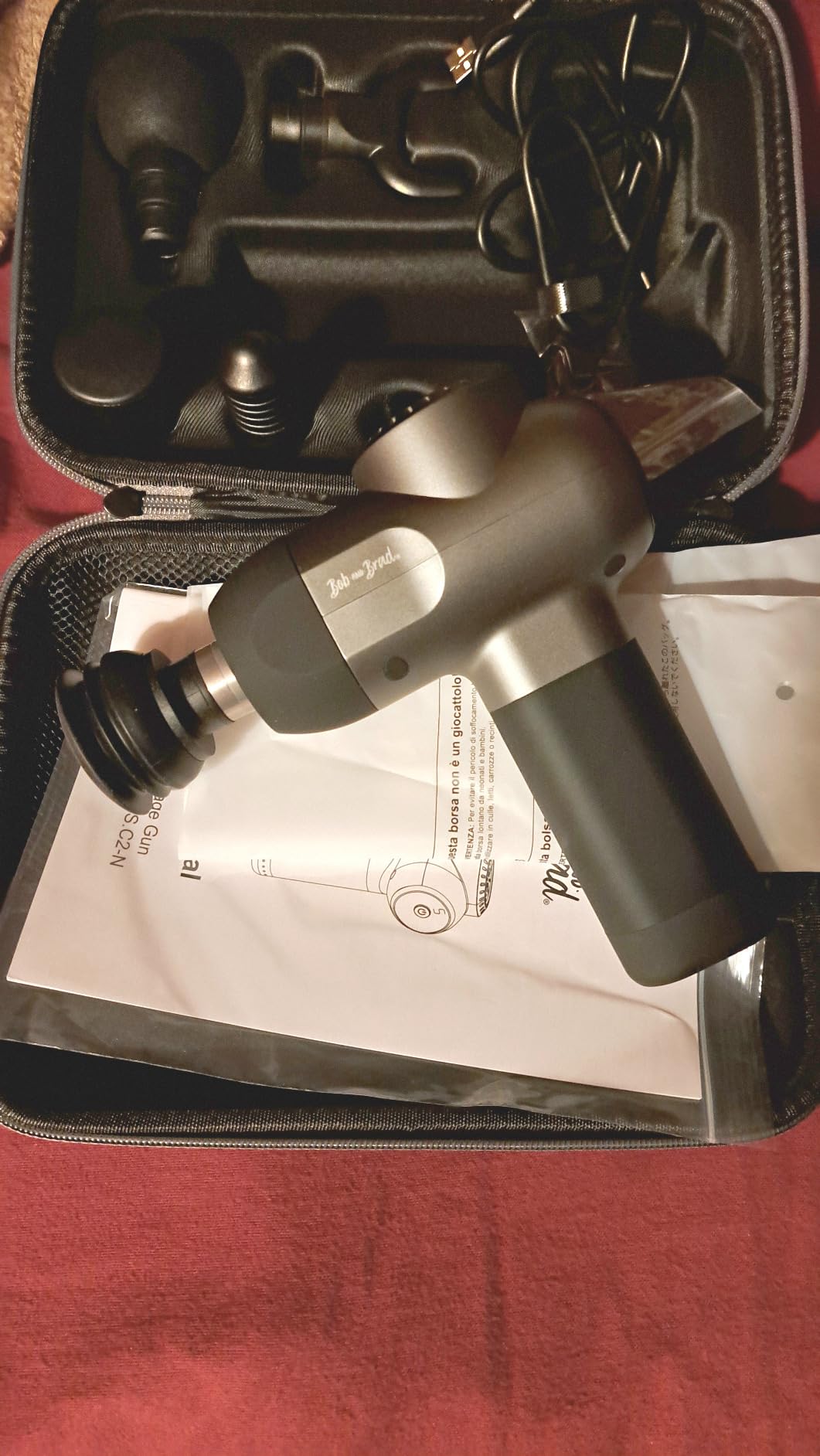 BOB AND BRAD C2 Massage Gun, FSA Eligible & HSA Approved Deep Tissue Percussion Massager Gun, Muscle Massager with 5 Speeds and 5 Heads, Electric Back Massagers for Professional Athletes Home Gym customer photo 1