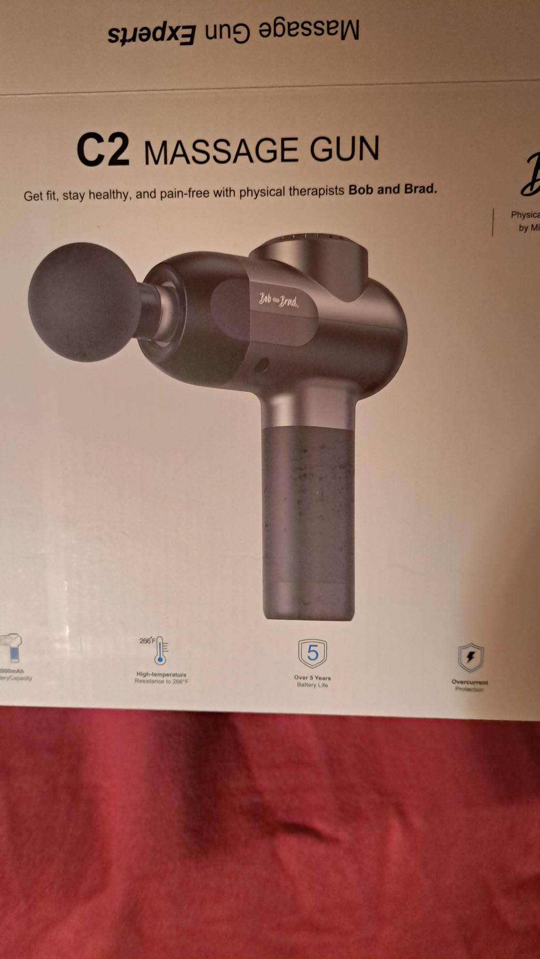 BOB AND BRAD C2 Massage Gun, FSA Eligible & HSA Approved Deep Tissue Percussion Massager Gun, Muscle Massager with 5 Speeds and 5 Heads, Electric Back Massagers for Professional Athletes Home Gym customer photo 2