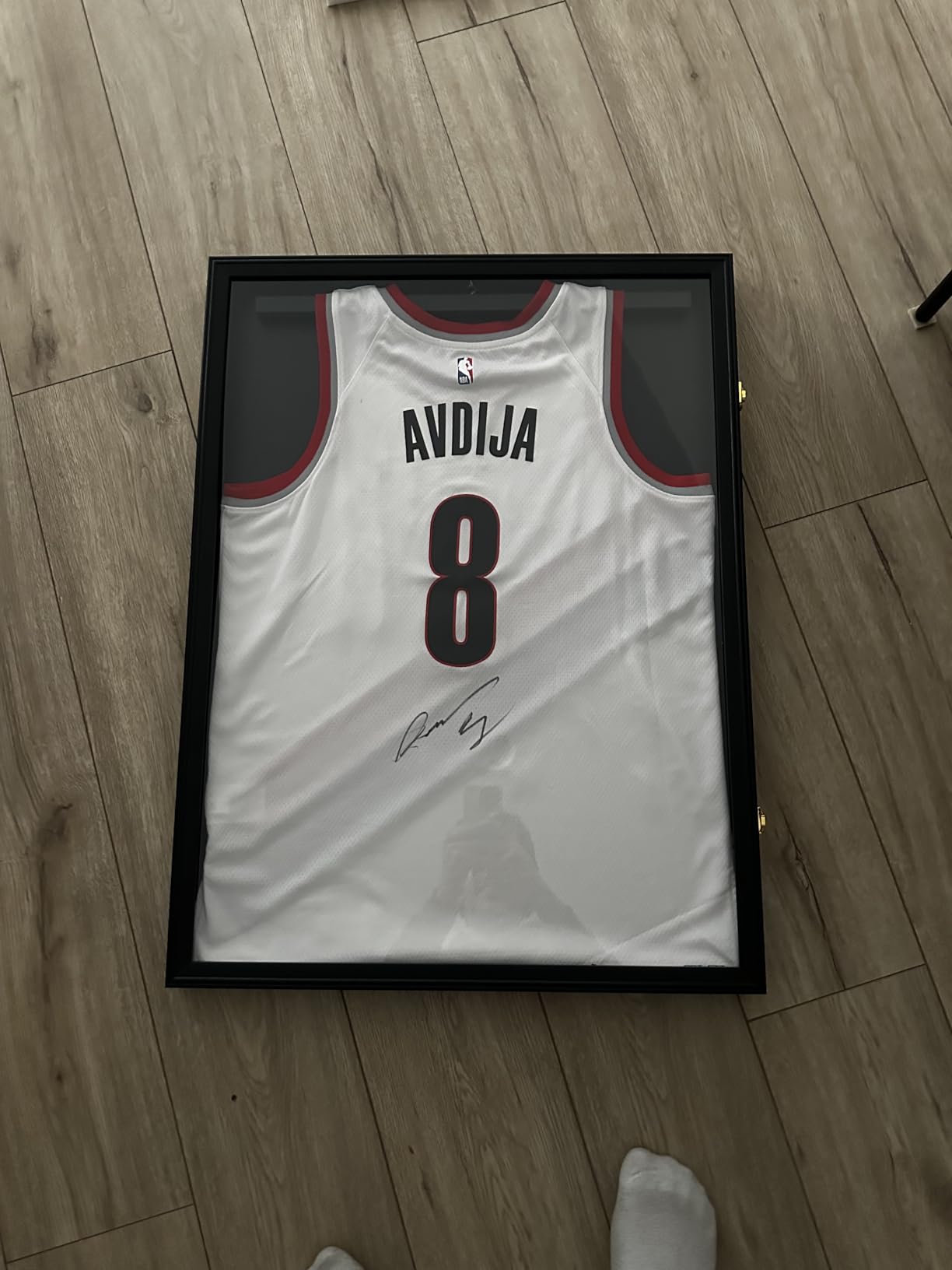 KCRasan Jersey Display Frame Case - Large Lockable Frames Shadow Box with UV Protection for Baseball Basketball Football Soccer Hockey Sport Shirt Matte Black Finish customer photo 2