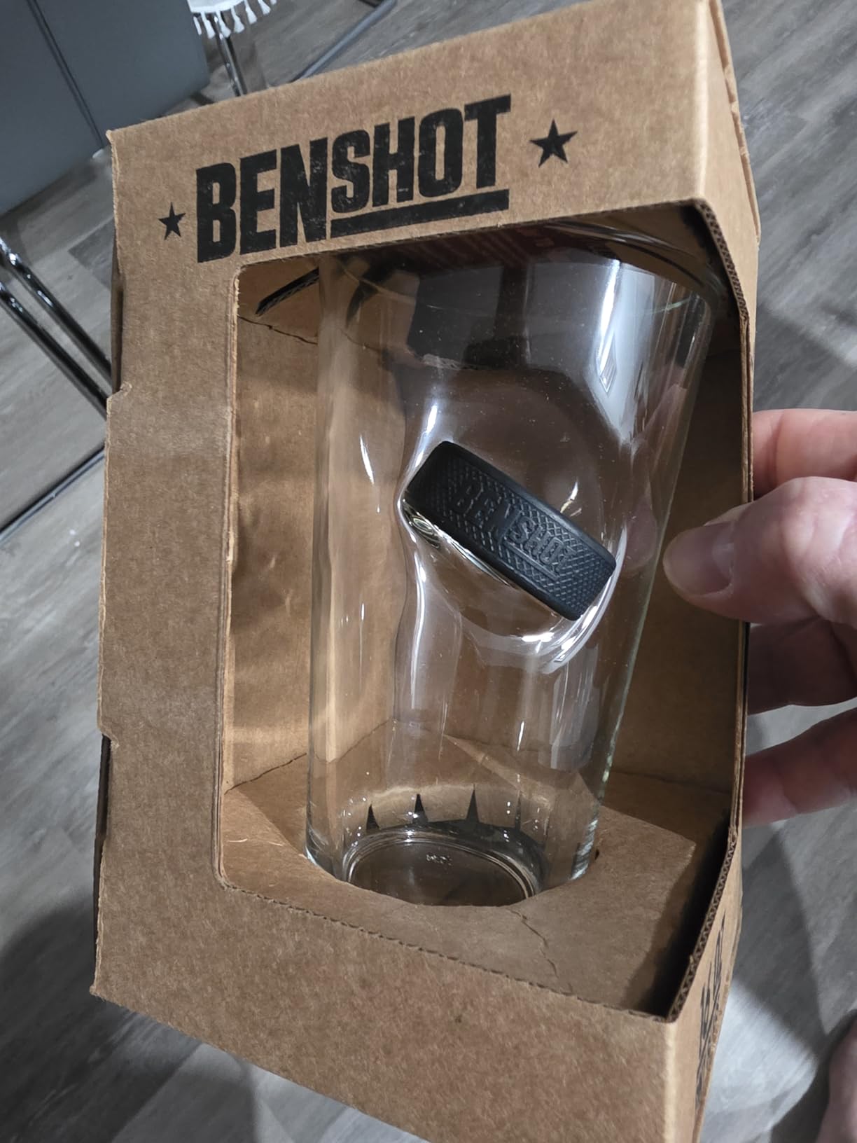 BenShot Hockey Puck Pint Glass - 16oz | Made in the USA customer photo 1