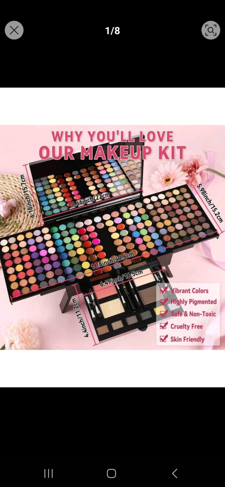 190 Colors Cosmetic Make up Palette Set Kit Combination with Eyeshadow Facial Blusher Eyebrow Powder Face Concealer Eyeliner Pencil A Mirror All-in-One Makeup Gift (Multicolor) customer photo 1