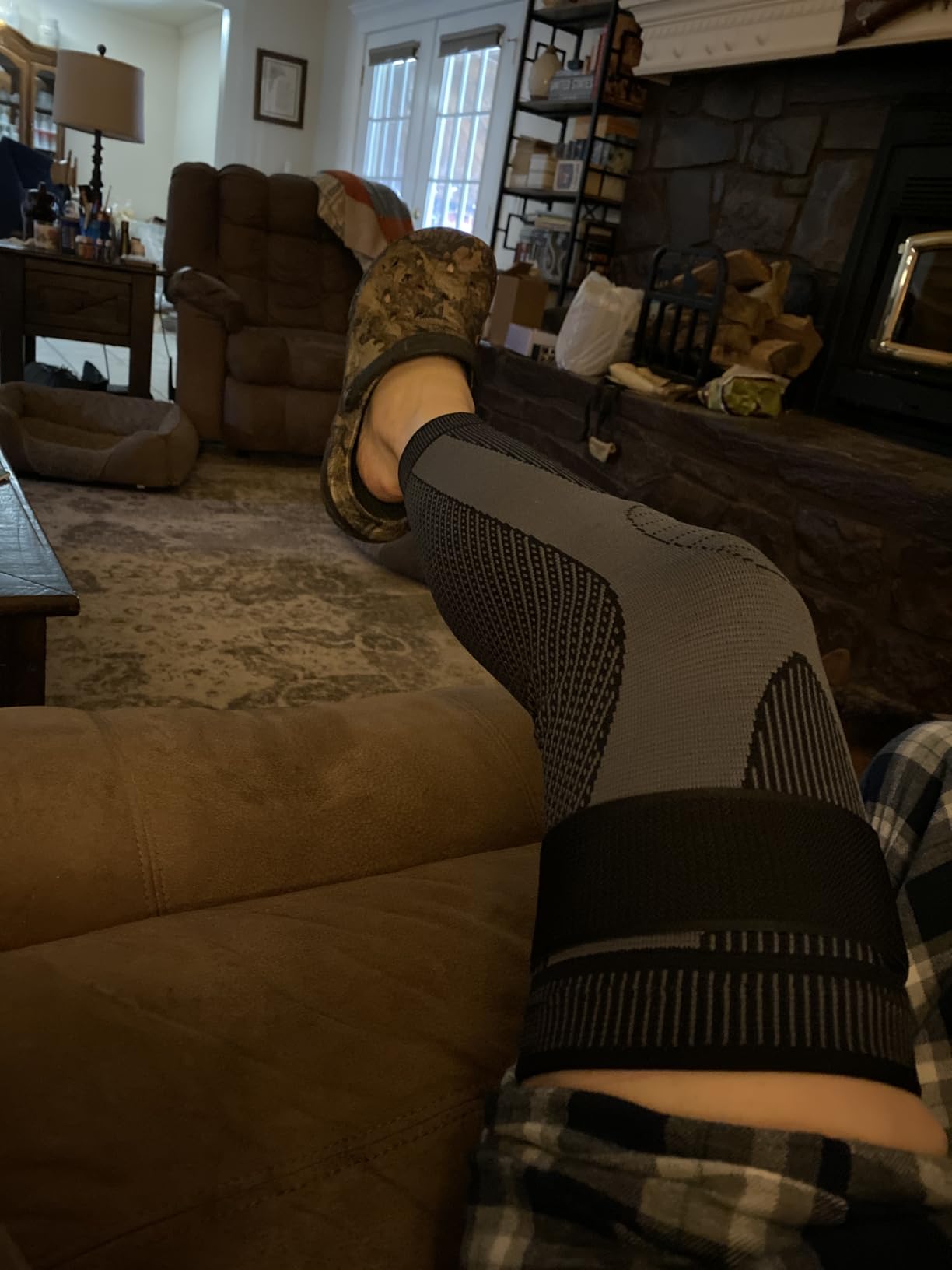 SKDK Full Leg Sleeves Long Compression Leg Sleeve Knee Sleeves Protect Leg, for Man Women Basketball, Arthritis Cycling Sport customer photo 2