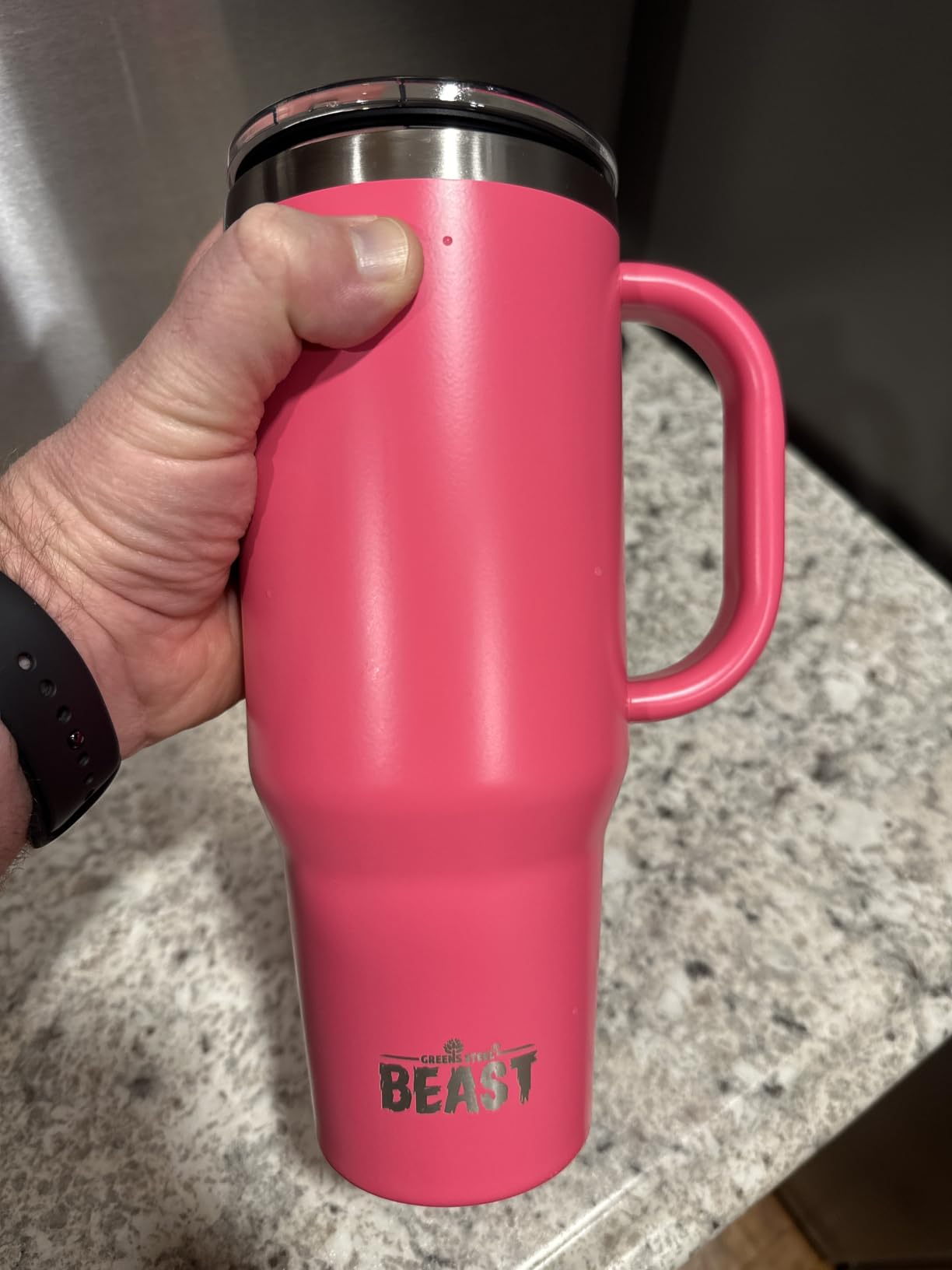 Beast 40 oz Tumbler Stainless Steel Vacuum Insulated Coffee Ice Cup Double Wall Travel Flask (Stainless Steel) customer photo 1