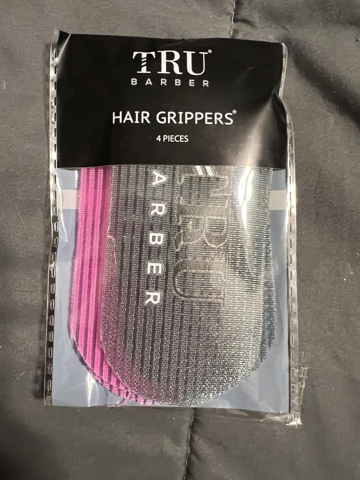 TRU BARBER HAIR GRIPPERS 2 COLORS BUNDLE PACK 4 PCS for Men and Women - Salon and Barber, Hair Clips for Styling, Hair holder Grips (Gray/Pink) customer photo 2