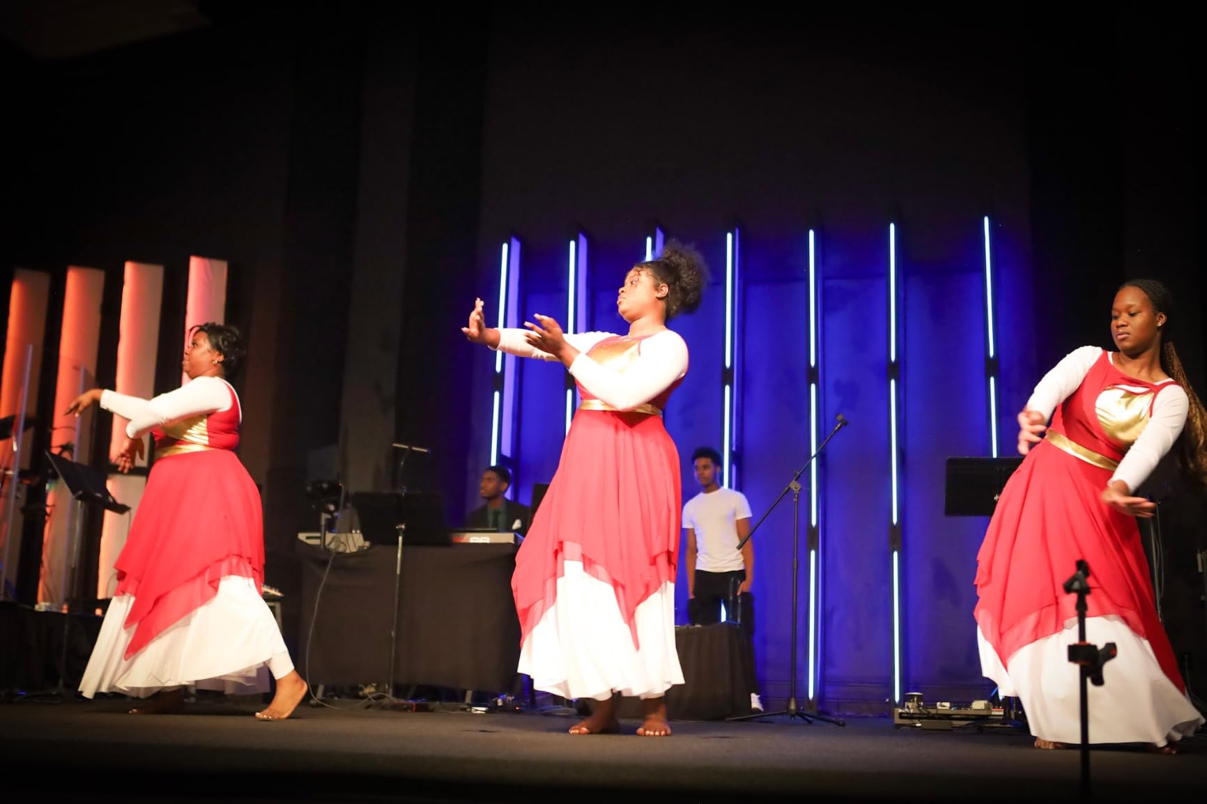 Lyrical Dance Costumes for Women Contemporary Dancewear Sleeveless Cut Out Front Mesh Tulle Maxi Dress XS-XL customer photo 1