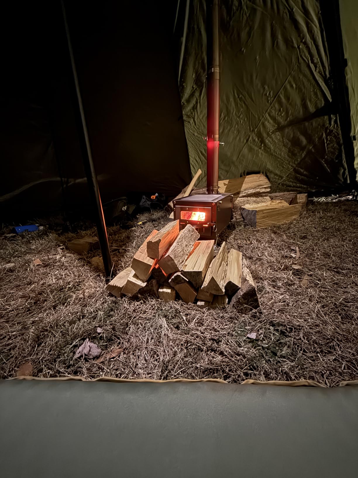 4 Persons 5lb Lightweight Tipi Hot Tents with Stove Jack, 7'3