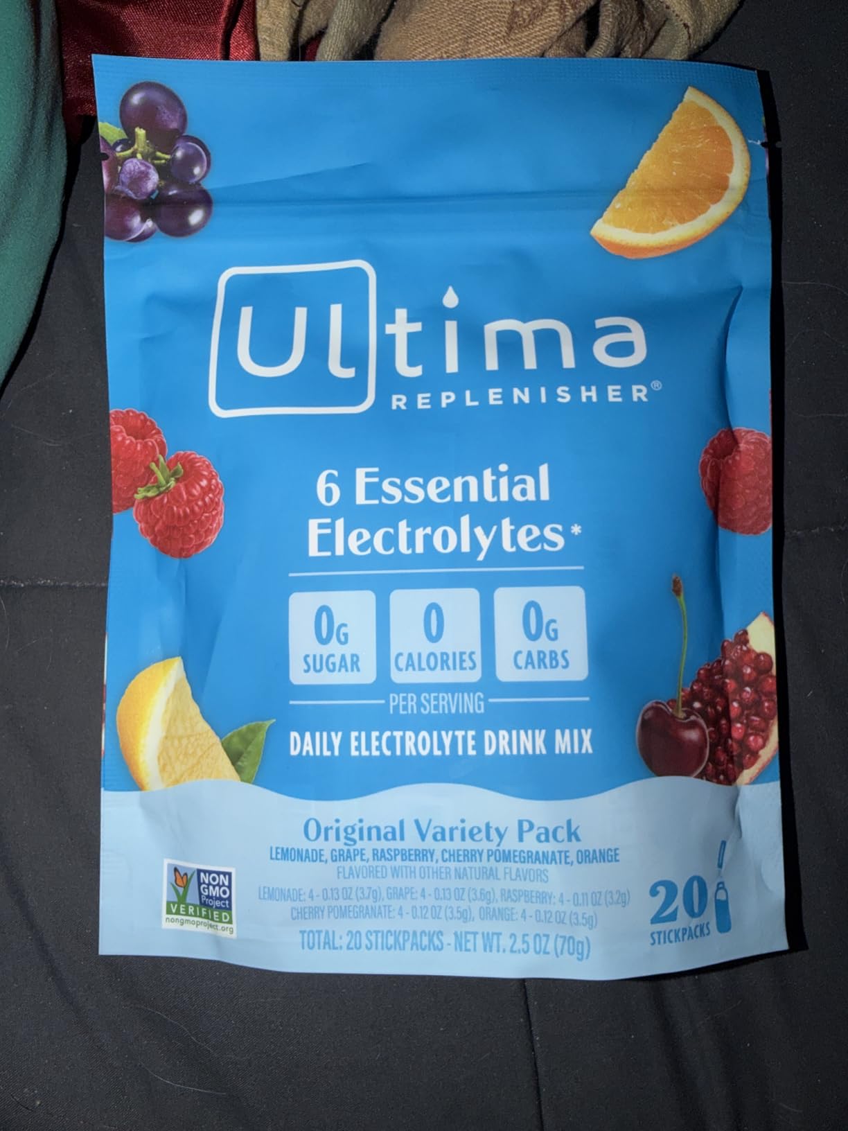 Ultima Replenisher Daily Electrolyte Powder - Original Variety Pack, 20 Stickpacks - Zero Sugar Hydration Packets customer photo 2