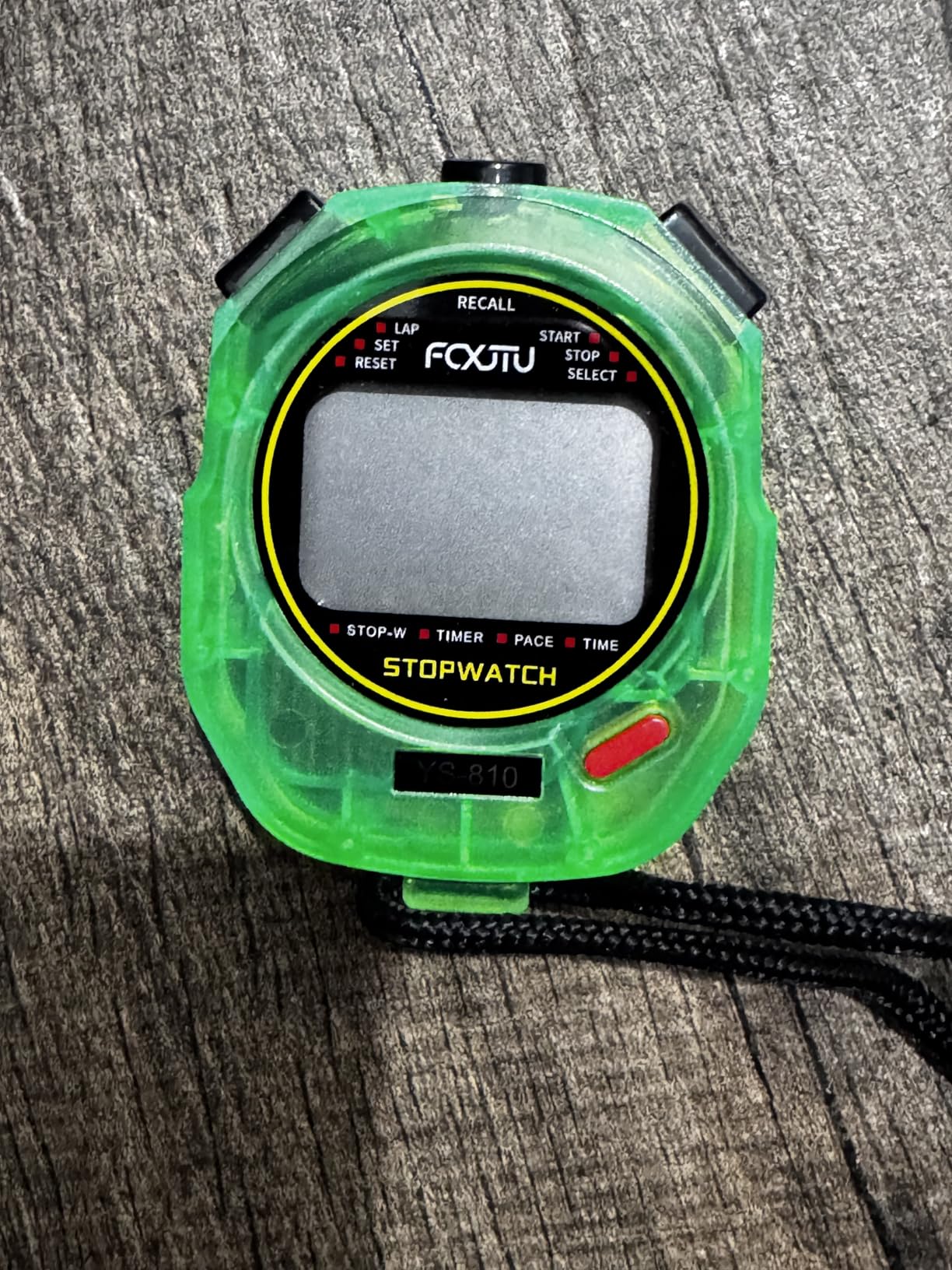 FCXJTU Professional Stopwatch Timer, 3-Row 10 Lap/Split Memory Count up/Down Timer, Extra Large Display with Pace Mode Clock Alarm Calendar Includes Battery, Lanyard for P.E Coach and Sport Events customer photo 1